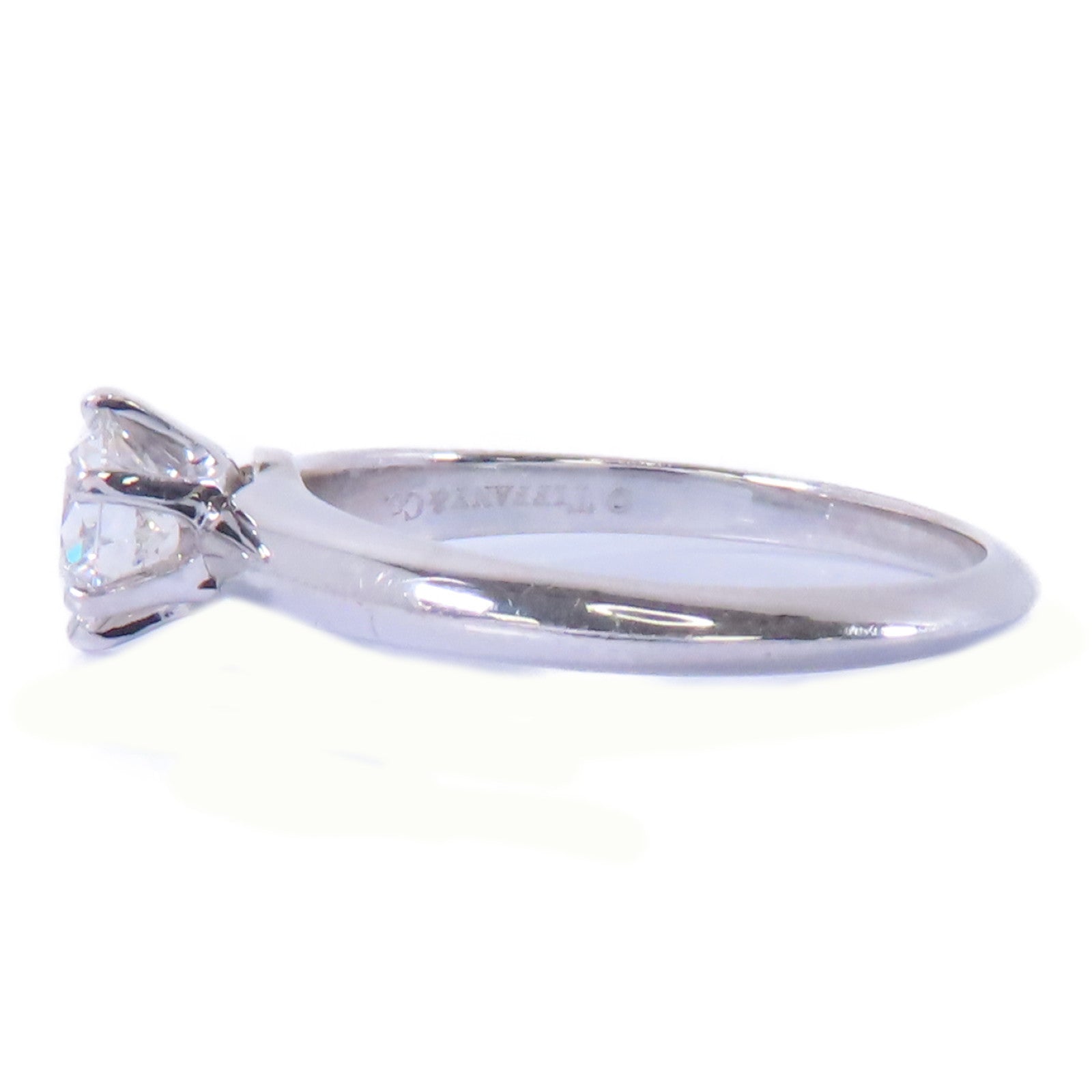TIFFANY＆CO PT950鉑金Diamond Ring 0.57ct鑽石戒指US#5.75