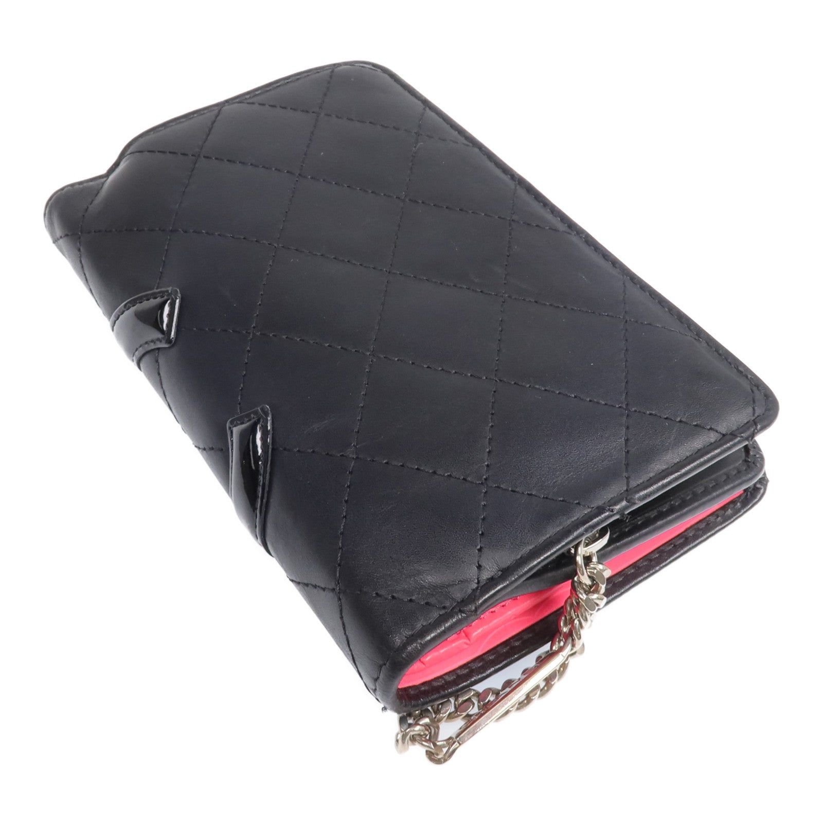 CHANEL 牛皮皮革Cambon Wallet銀扣長錢包