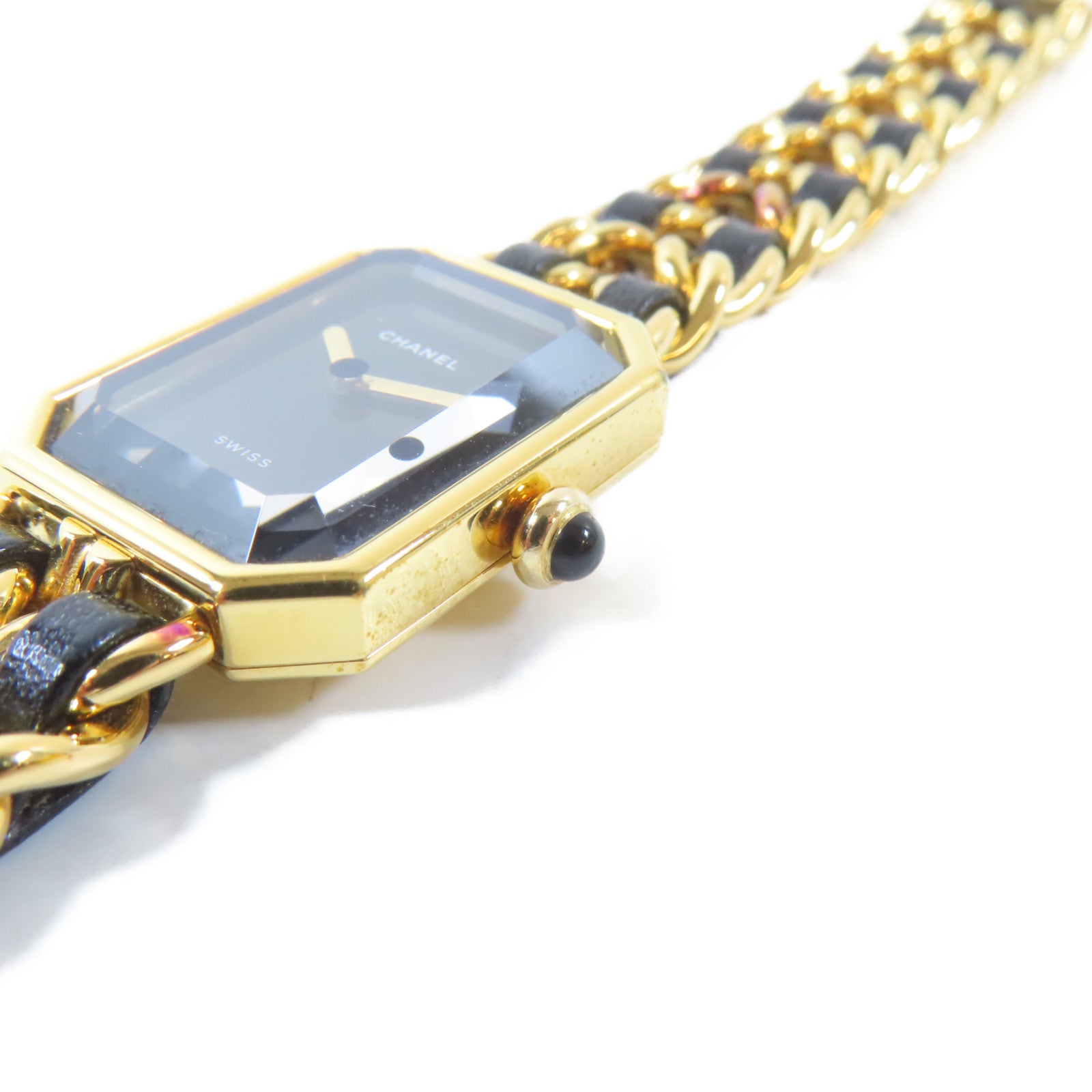 CHANEL Preimier L鍍金手錶石英機芯黑色