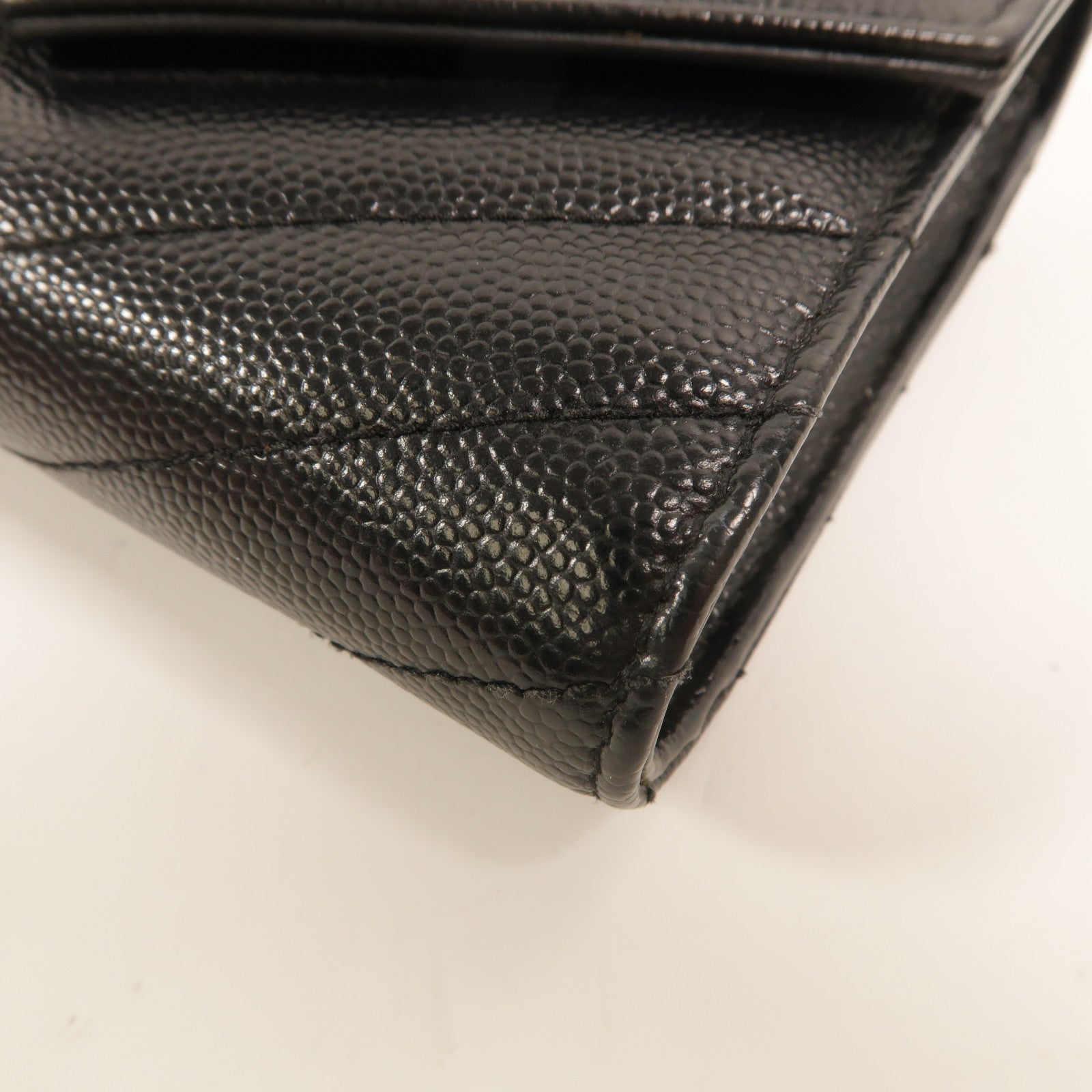 SAINT LAURENT 牛皮皮革Cassandre Matelasse Compact錢包