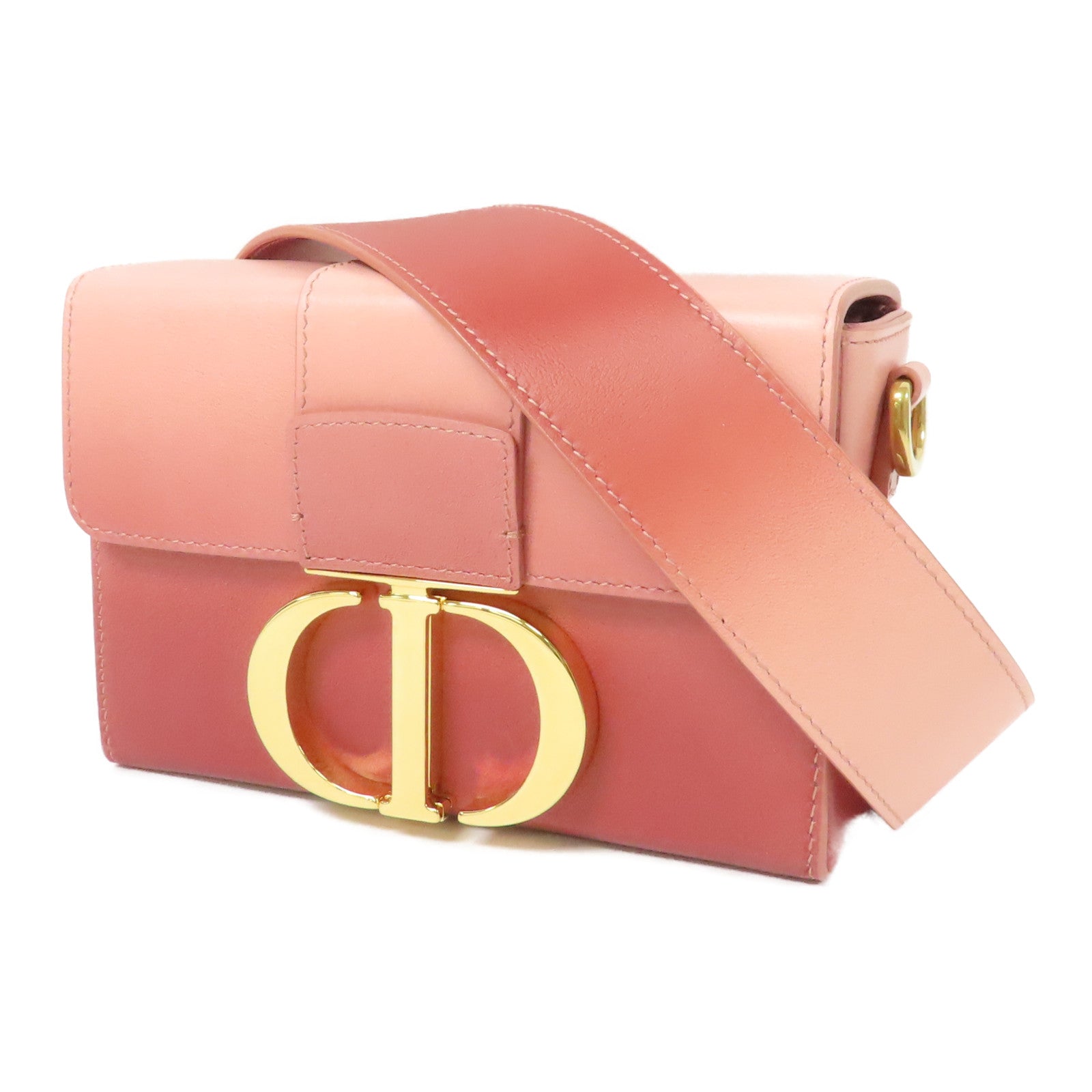 Dior 牛皮皮革Shoulder Bag金扣肩背袋粉紅色