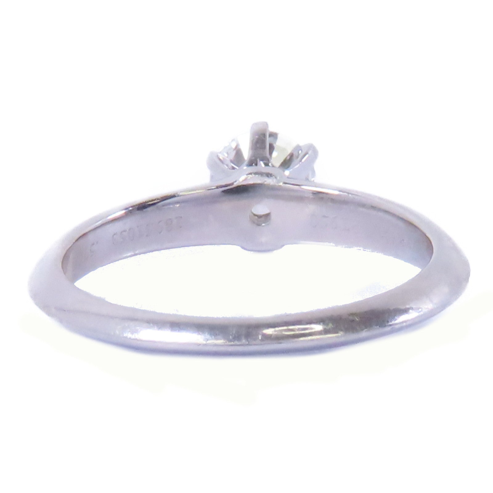 TIFFANY＆CO PT950鉑金Diamond Ring 0.57ct鑽石戒指US#5.75
