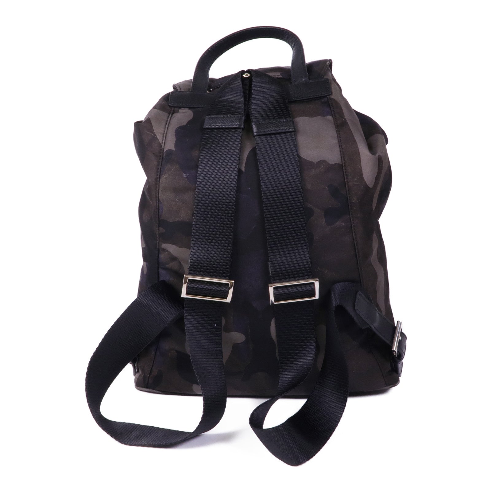 PRADA 尼龍Backpack銀扣背包