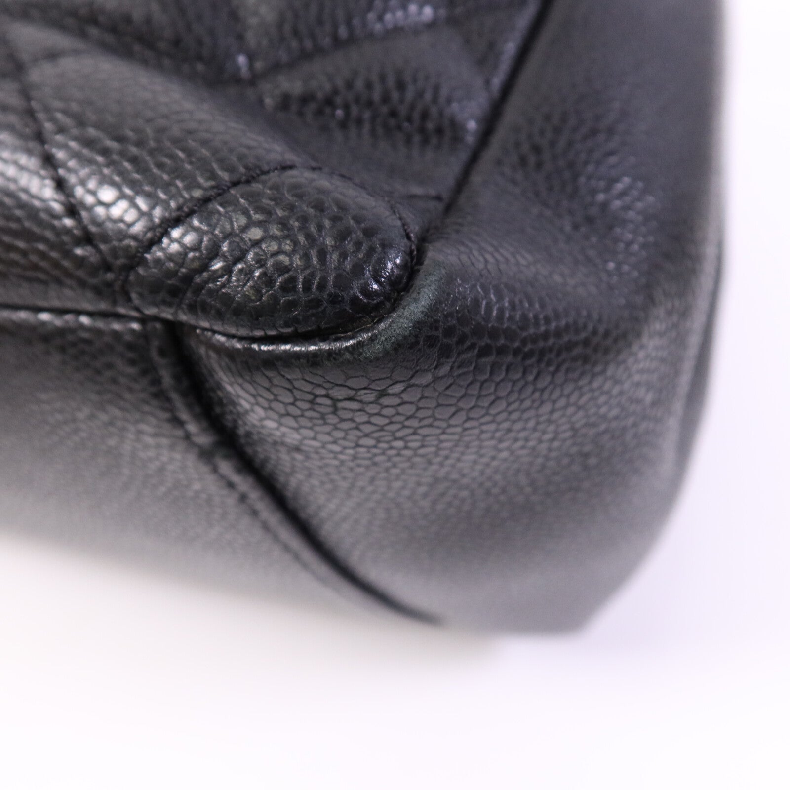 CHANEL 牛皮皮革GST Grand Shopping Tote Bag銀扣鏈帶肩背袋