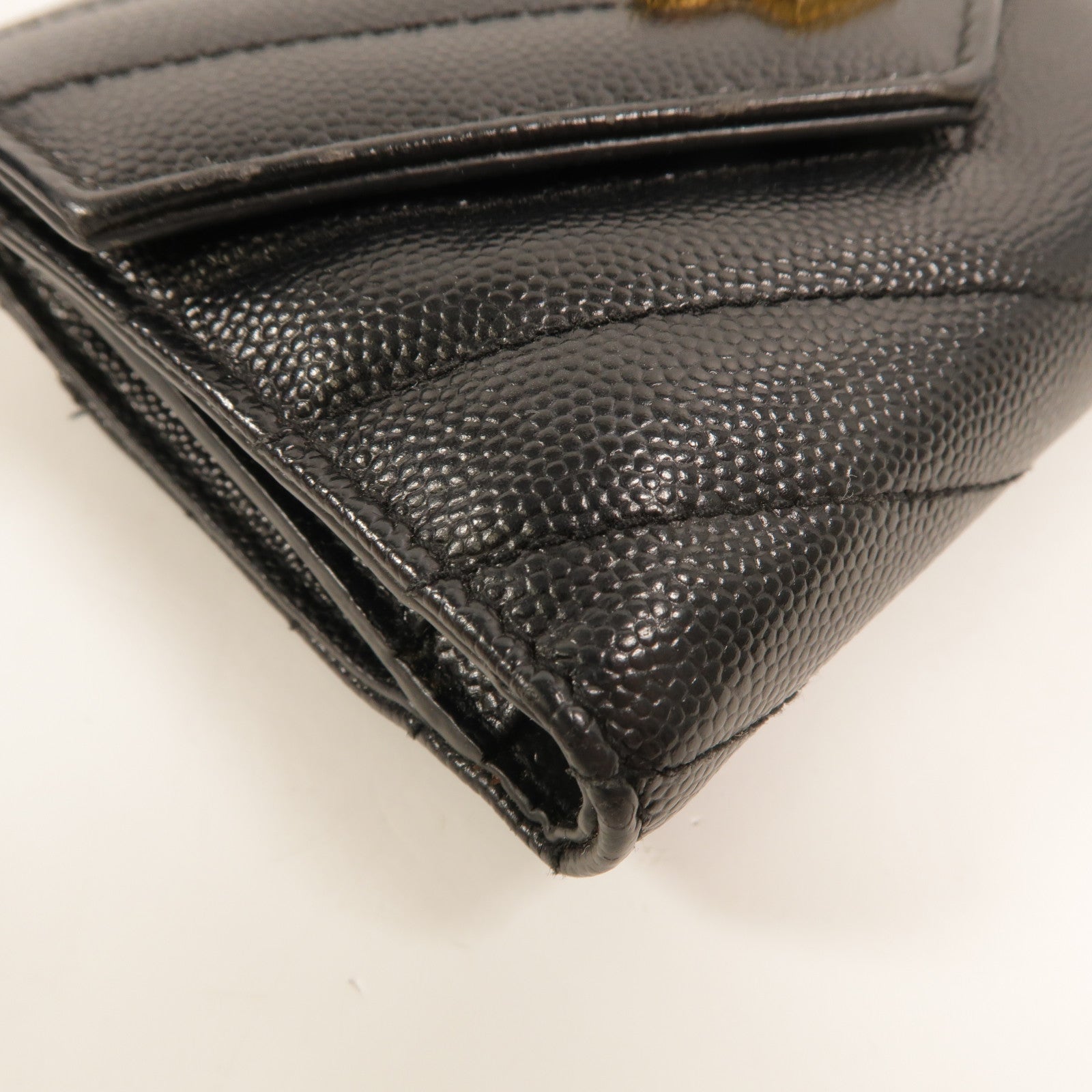 SAINT LAURENT 牛皮皮革Cassandre Matelasse Compact錢包