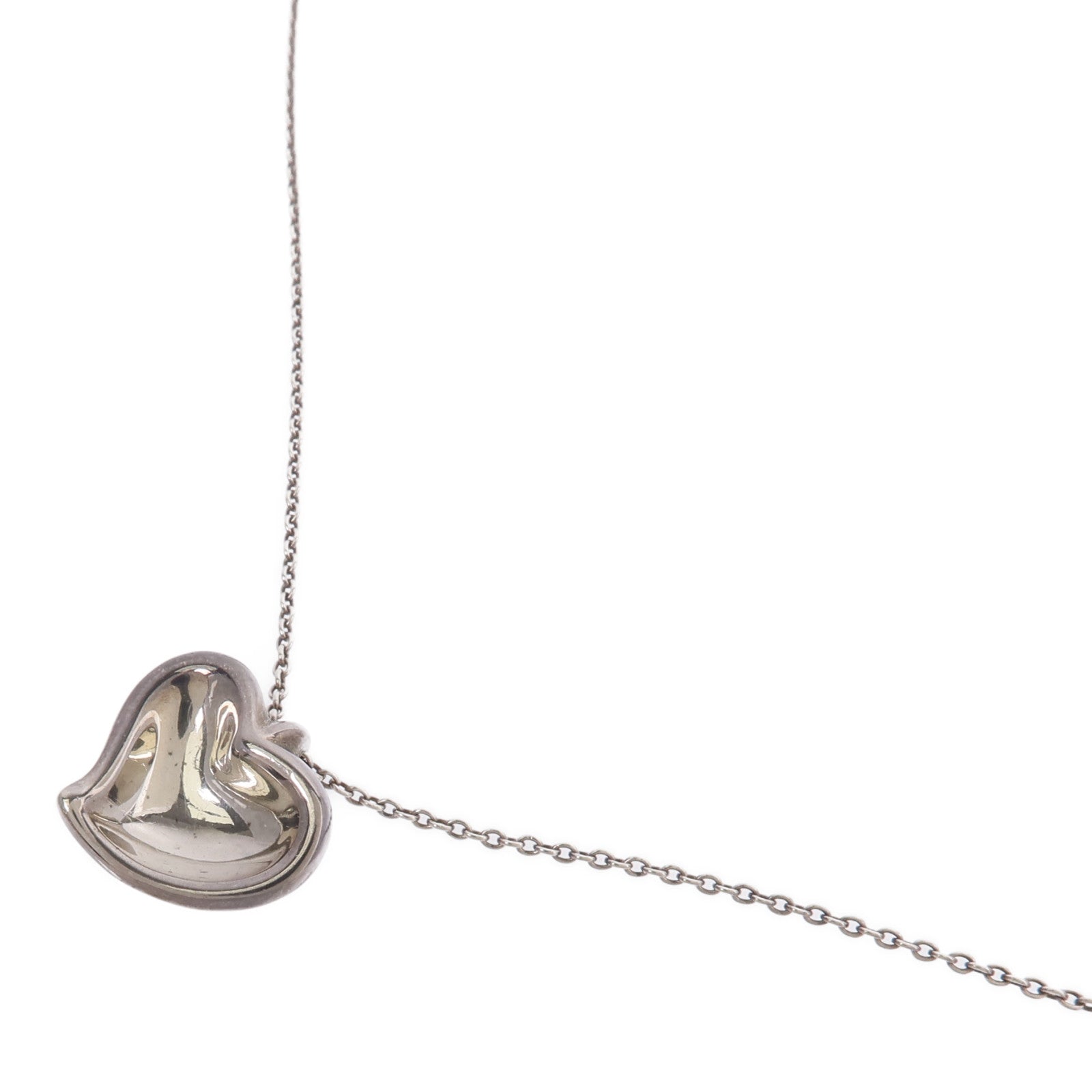 TIFFANY＆CO 925純銀Heart Pendant Necklace項鍊