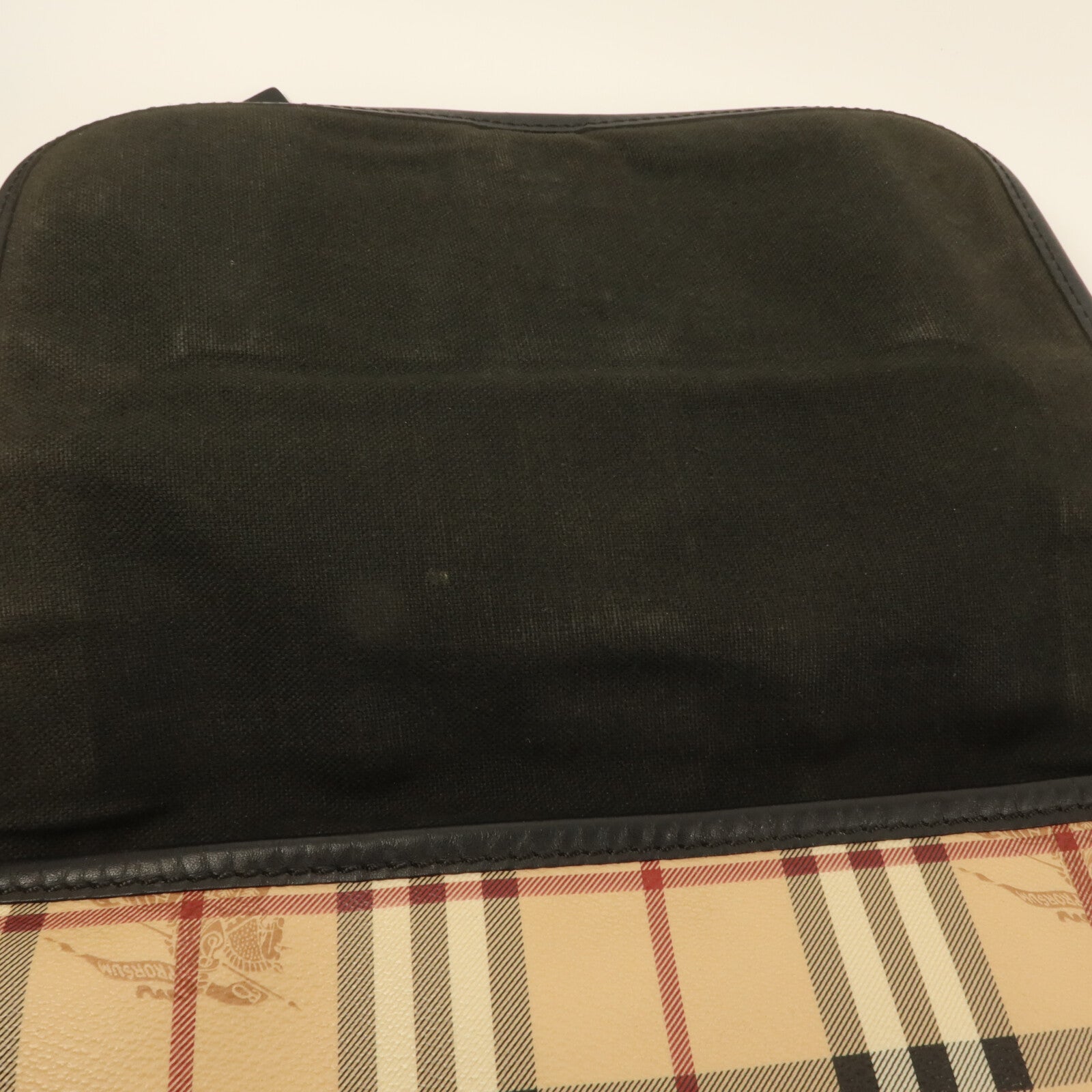 BURBERRY 塗層帆布Haymarket Check Messenger肩背袋