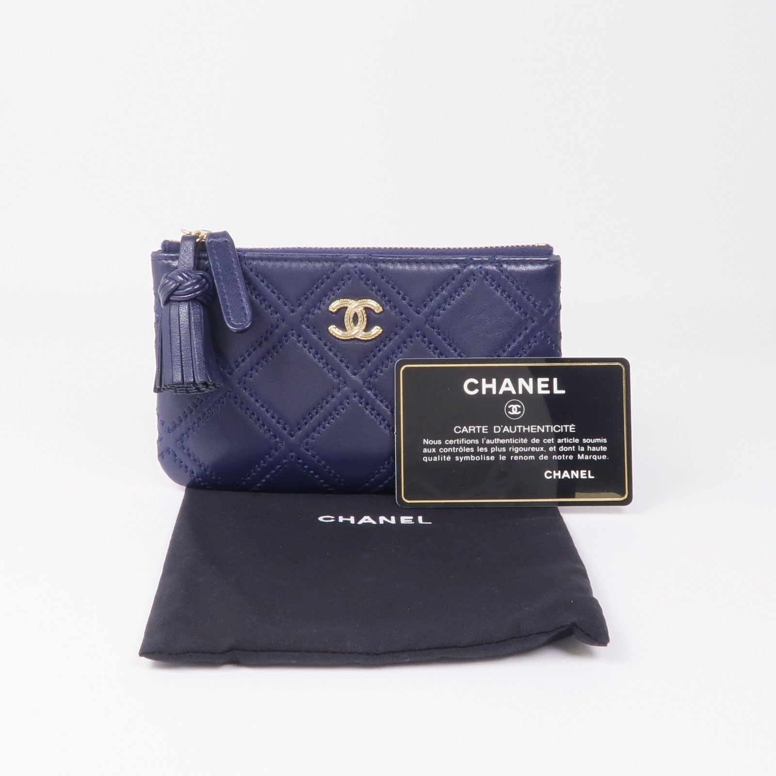 CHANEL 牛皮皮革Coin/Card Case金扣零錢包/卡片套