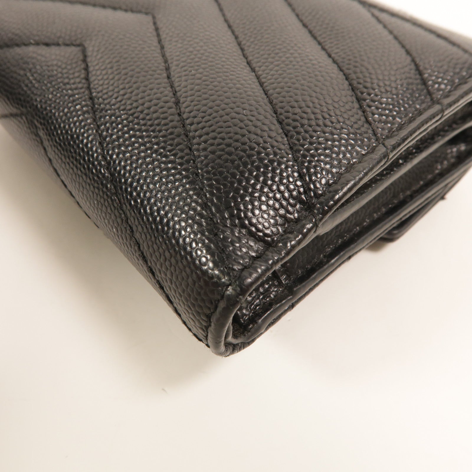 SAINT LAURENT 牛皮皮革Cassandre Matelasse Compact錢包