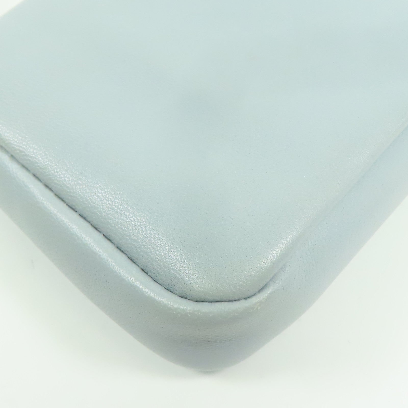 FENDI 牛皮皮革/狐狸毛Shoulder Bag銀扣肩背袋