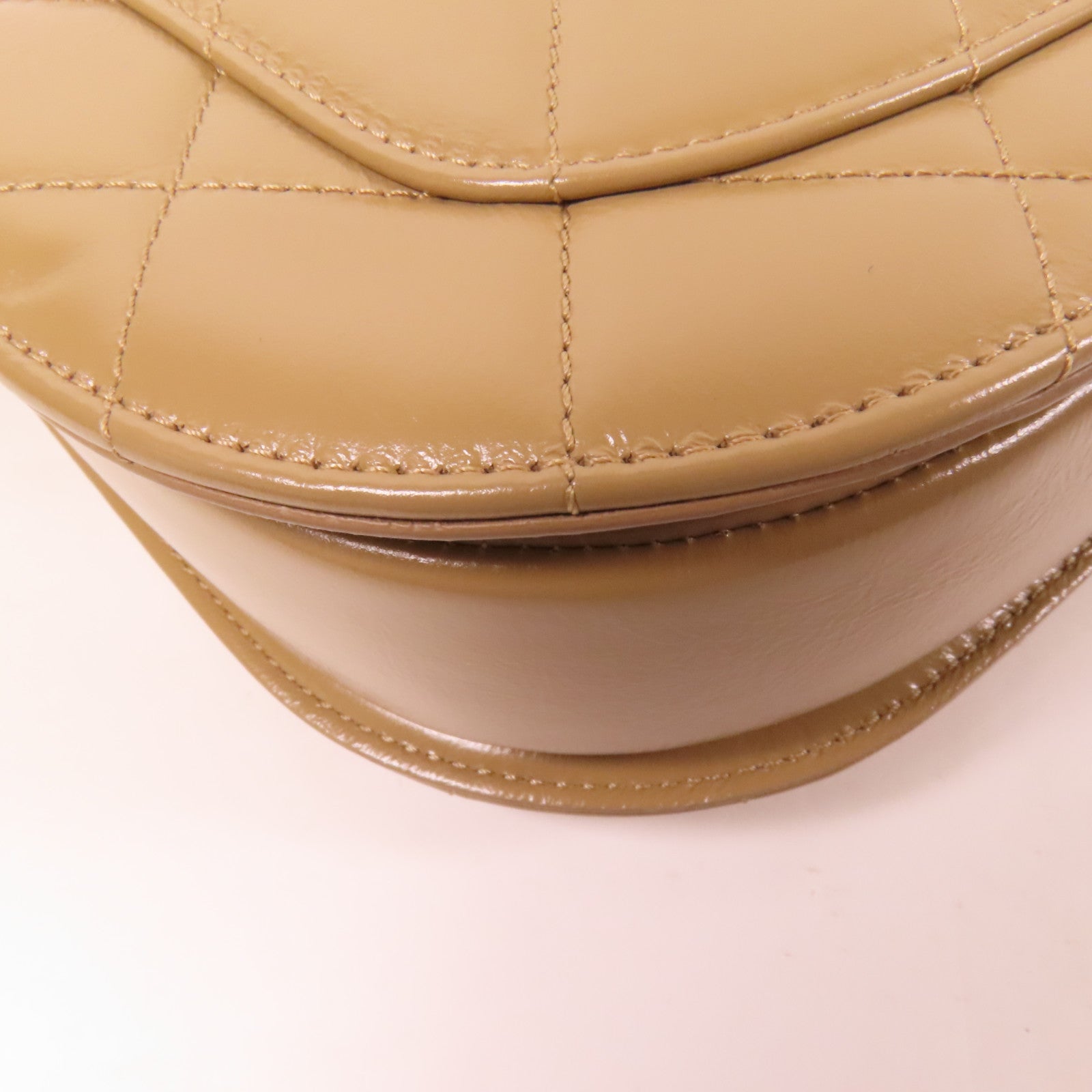 CHANEL 牛皮皮革Chain Shoulder金扣鏈帶肩背袋