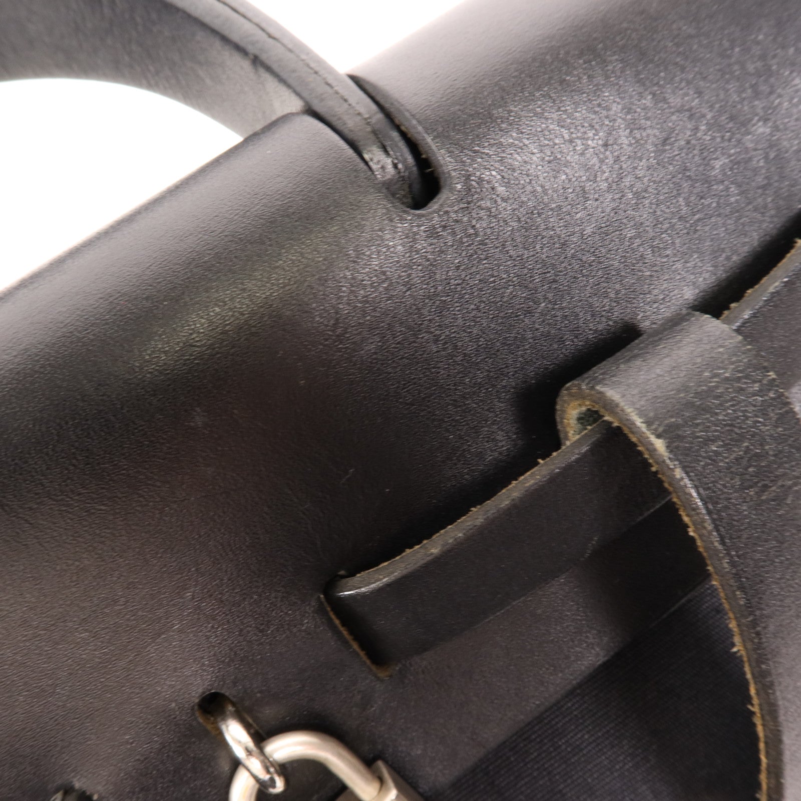 HERMES 帆布Herbag Backpack銀扣背包