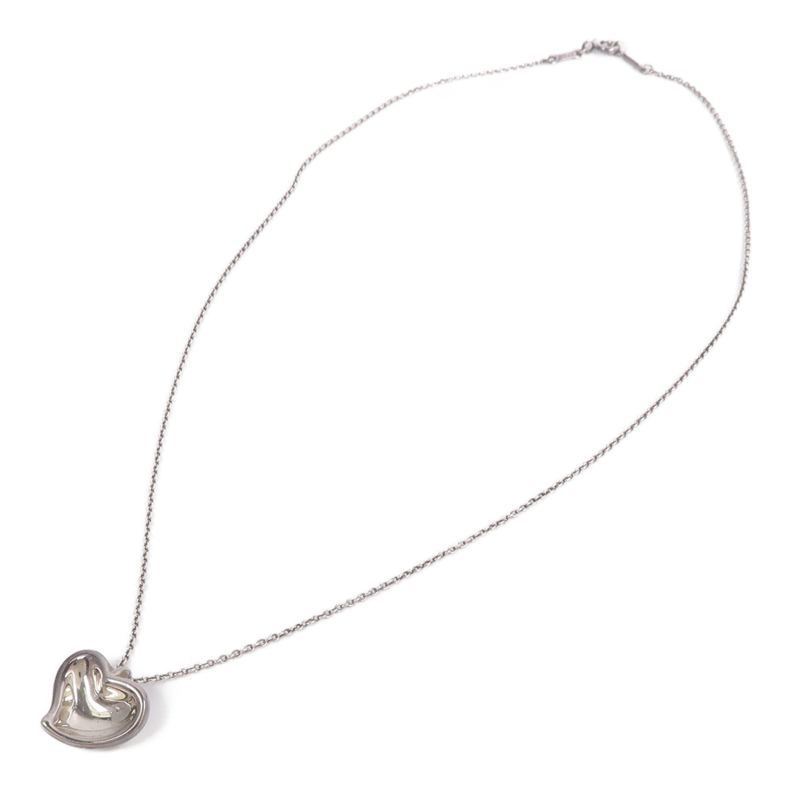 TIFFANY＆CO 925純銀Heart Pendant Necklace項鍊