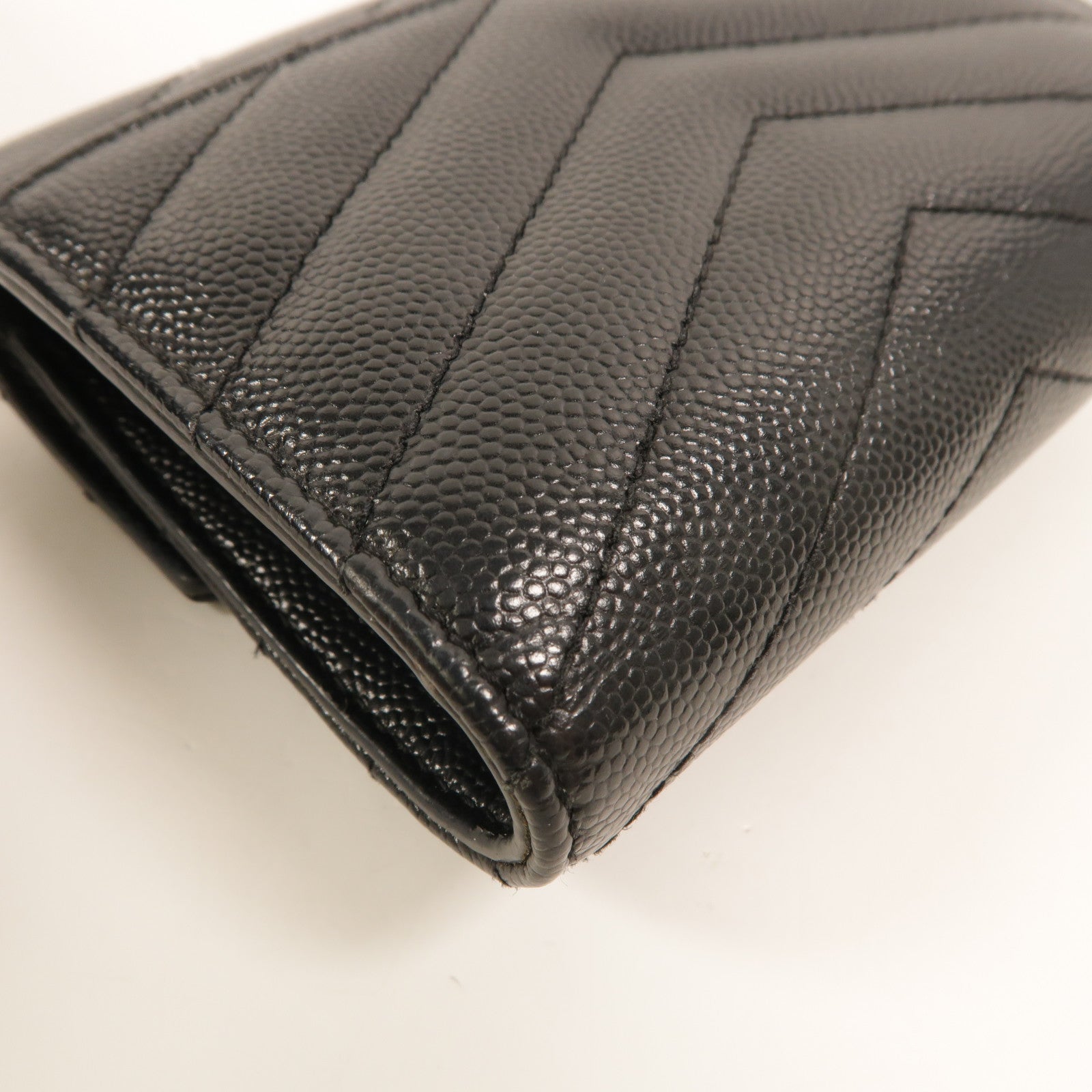 SAINT LAURENT 牛皮皮革Cassandre Matelasse Compact錢包