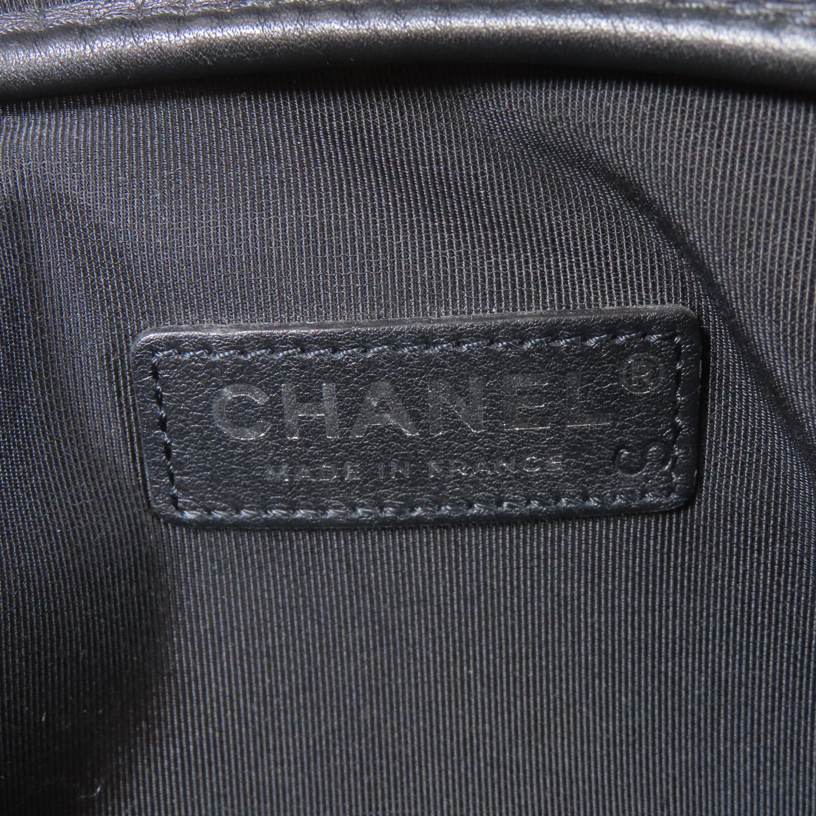 CHANEL 菱格牛皮皮革Chain Shoulder Bag銀扣鏈帶肩背袋黑色