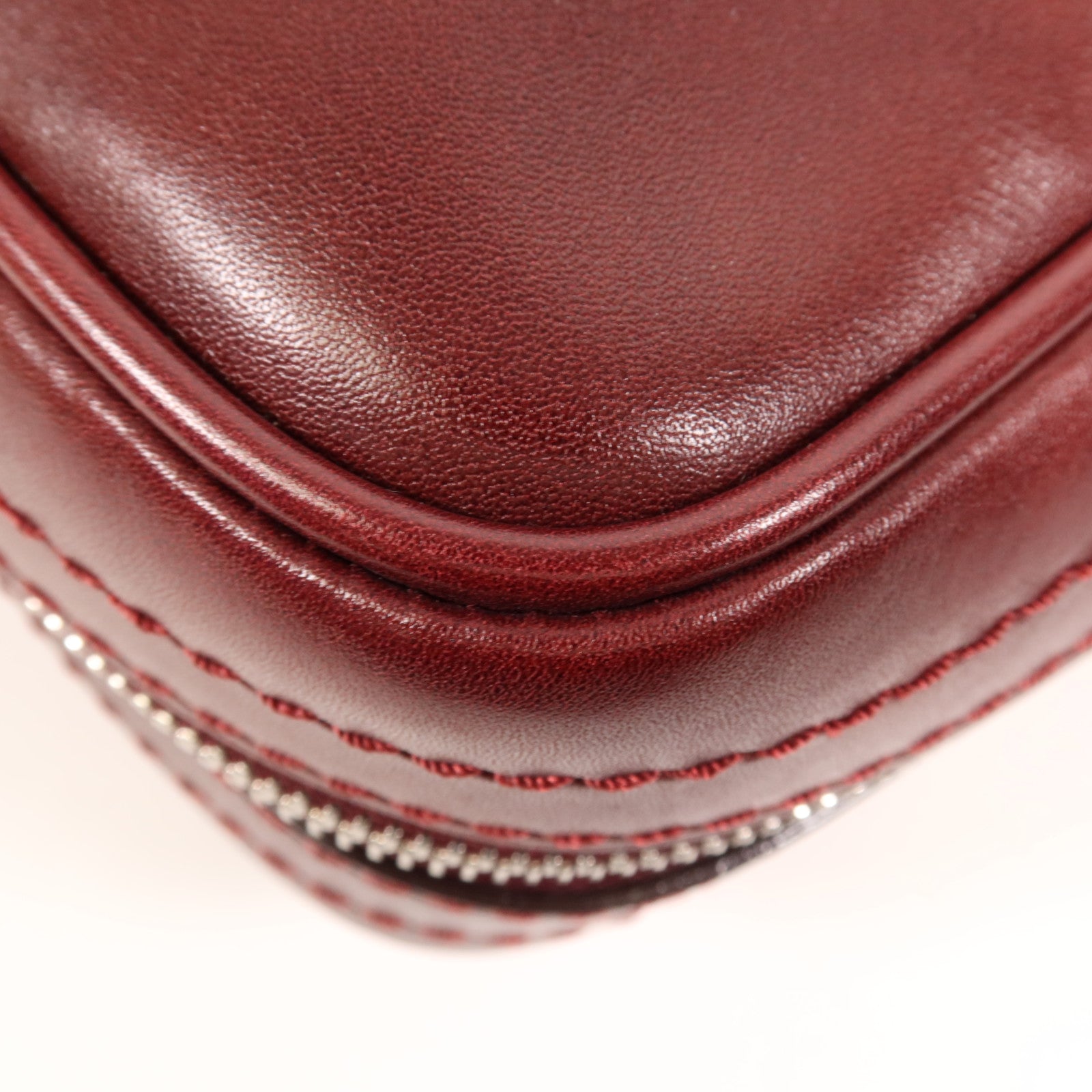 LOUIS VUITTON 牛皮皮革Shoulder Bag銀扣肩背袋