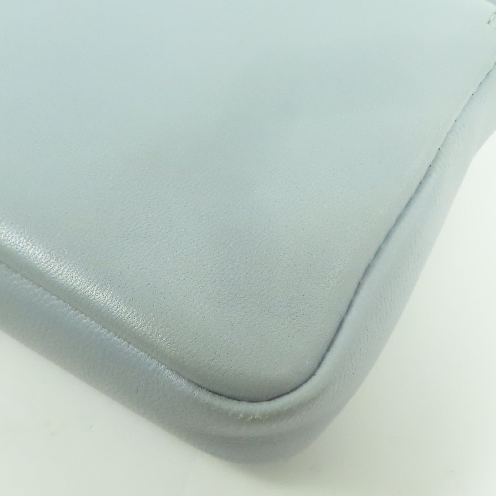 FENDI 牛皮皮革/狐狸毛Shoulder Bag銀扣肩背袋