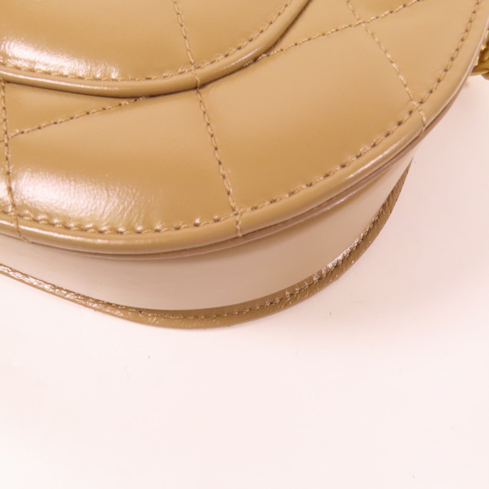 CHANEL 牛皮皮革Chain Shoulder金扣鏈帶肩背袋