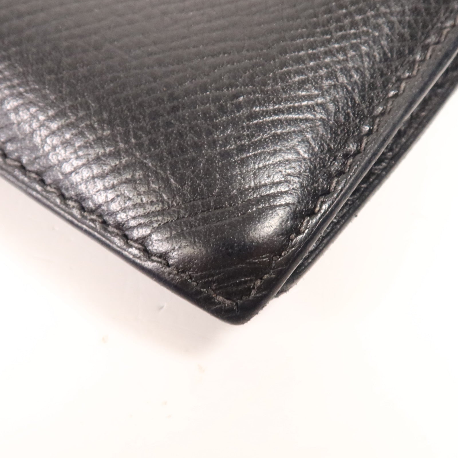 HERMES Epsom皮革Bearn Wallet金扣長錢包Noir