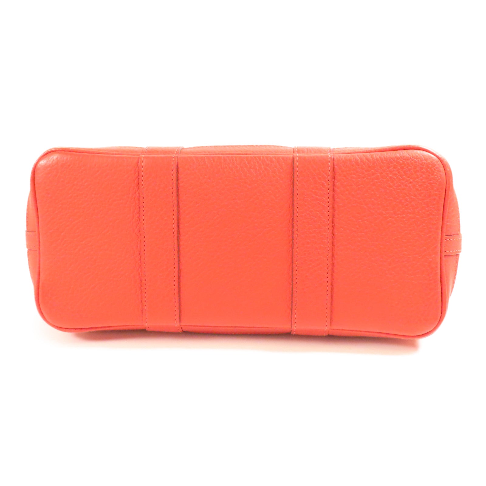 HERMES 帆布Garden Party TPM銀扣手挽袋Rouge Tomate