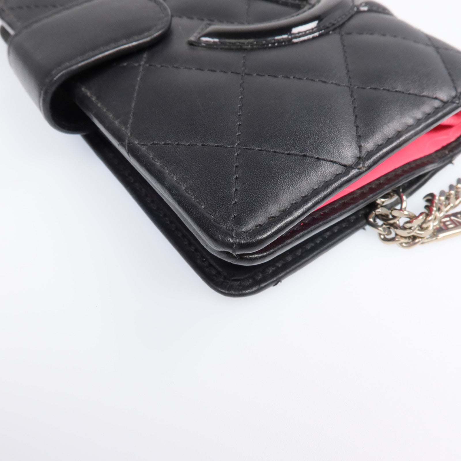 CHANEL 牛皮皮革Cambon Wallet銀扣長錢包