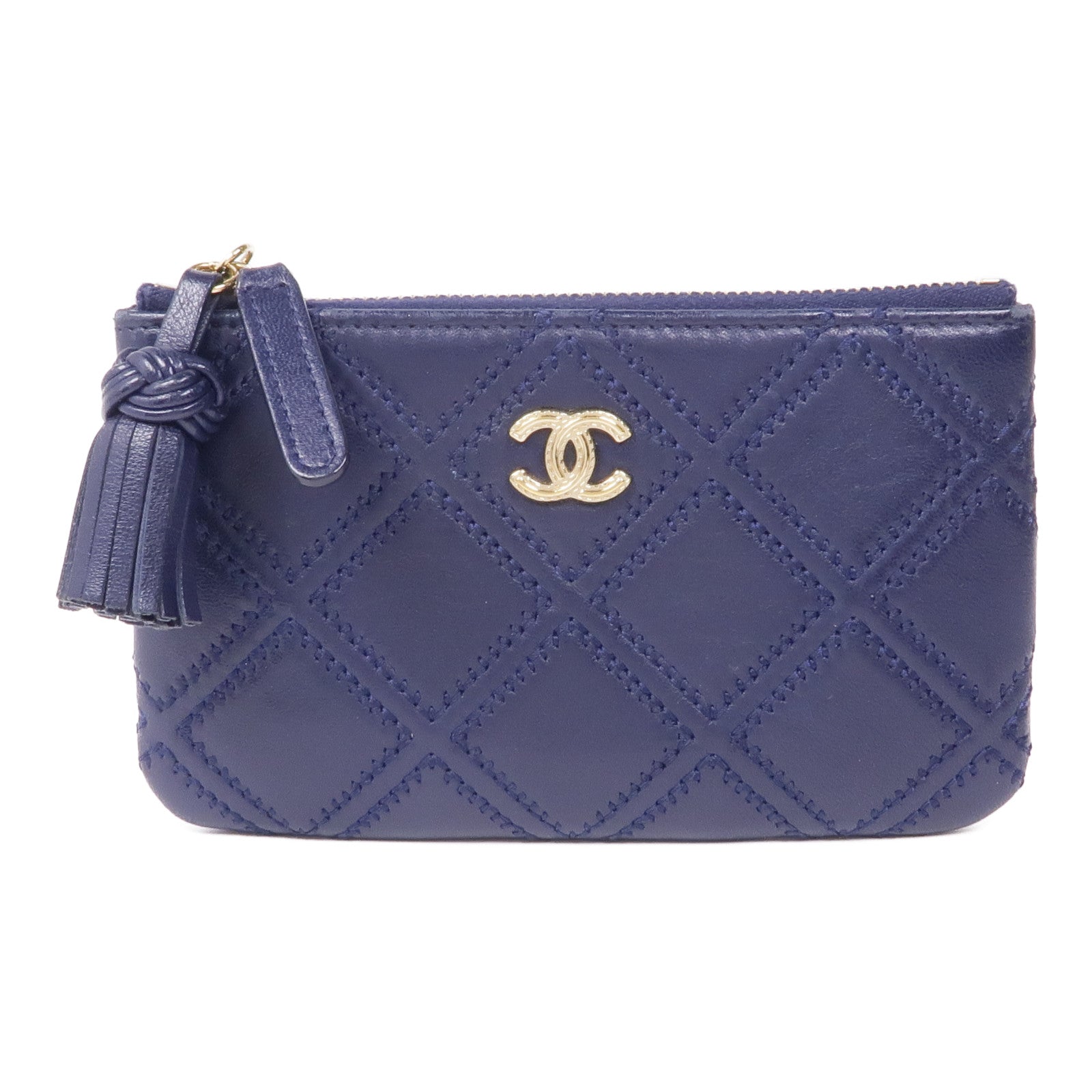 CHANEL 牛皮皮革Coin/Card Case金扣零錢包/卡片套