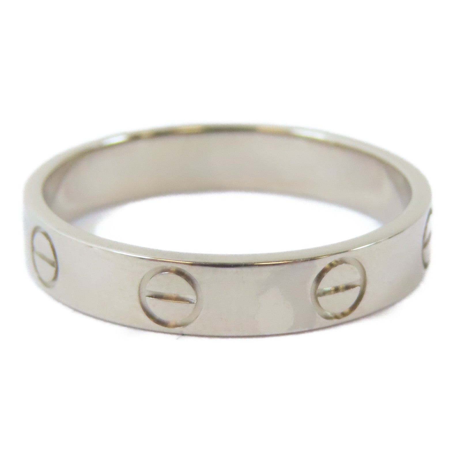 CARTIER 18K白金Mini Love Ring戒指Cartier#54/US#6.75