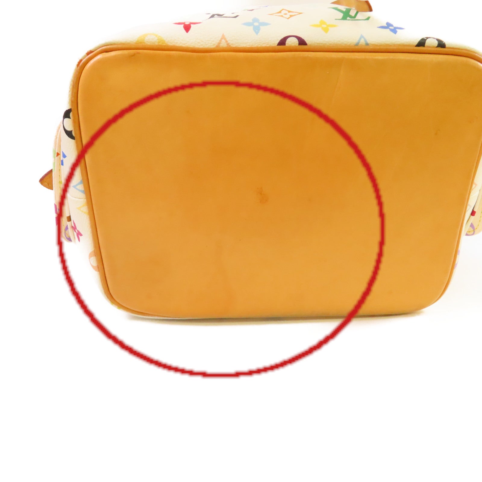 LOUIS VUITTON Monogram Multicolor Petit Noe Shoulder Bag金扣肩背袋白色/彩色