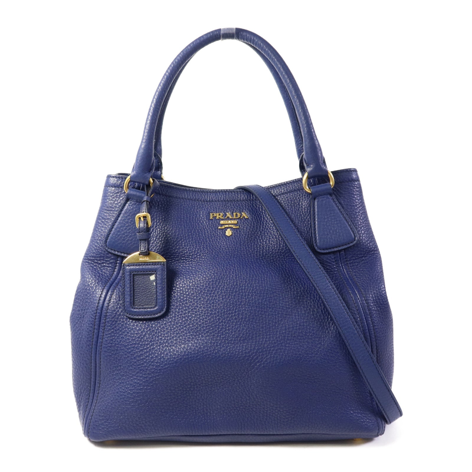 PRADA 牛皮皮革2 Way Shoulder Bag金扣手挽肩背兩用袋