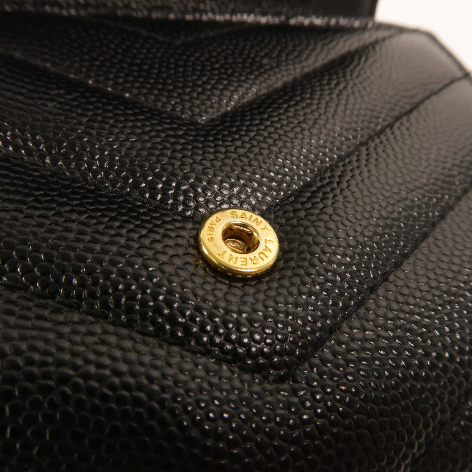 SAINT LAURENT 牛皮皮革Cassandre Matelasse Compact錢包