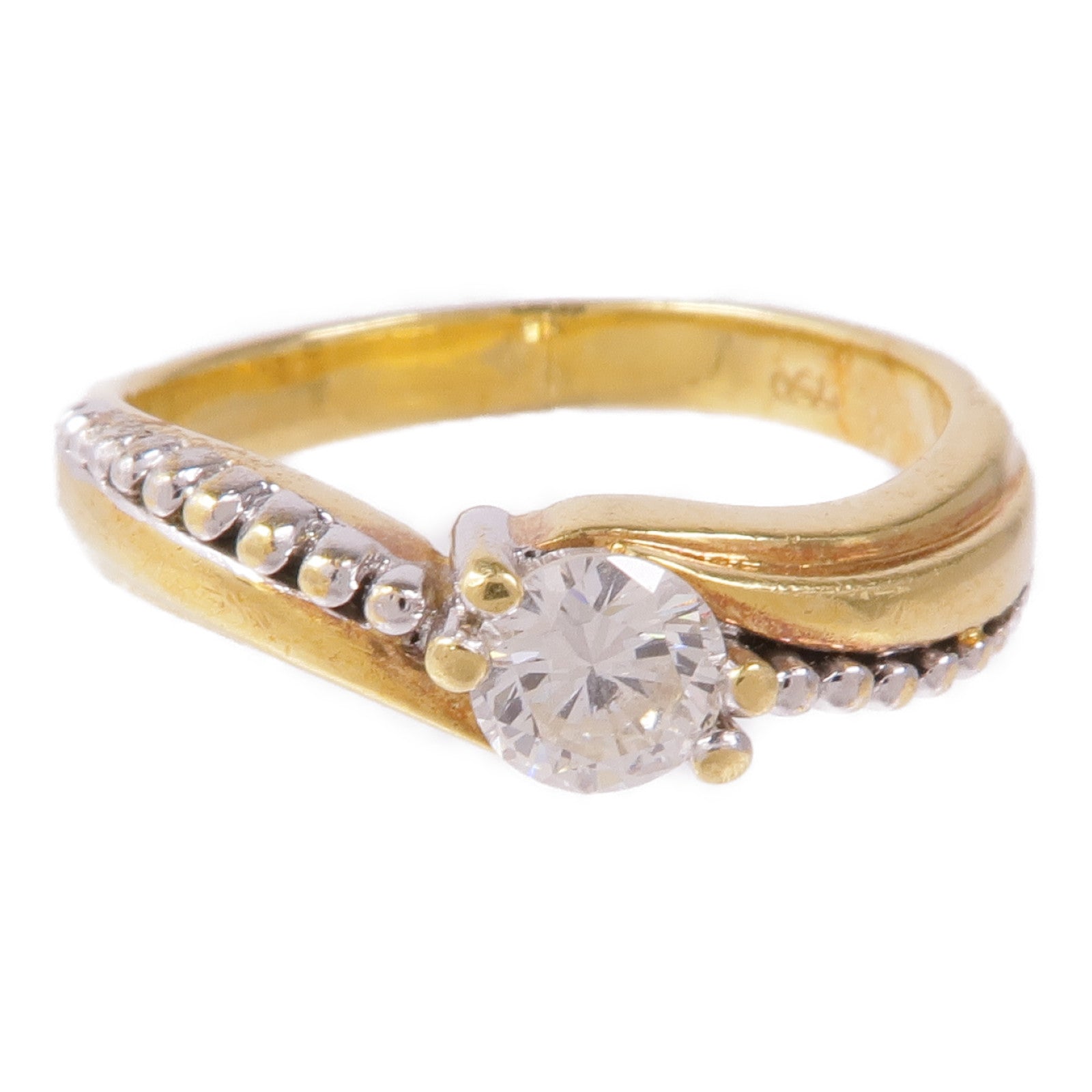 JEWELRY 【激減優惠】18K黄金Diamond Ring鑽石戒指US#7