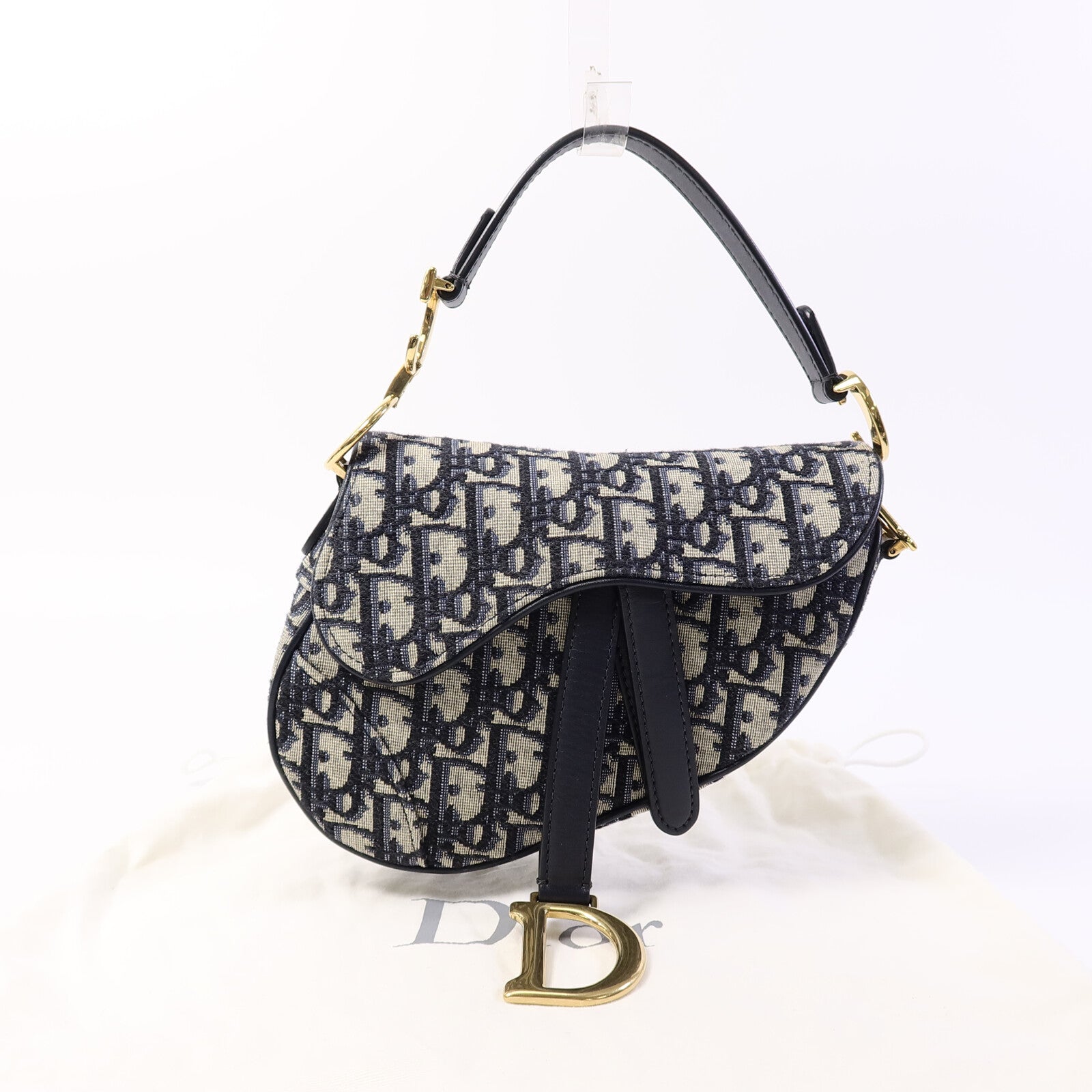 Dior 帆布Saddle Mini手挽袋
