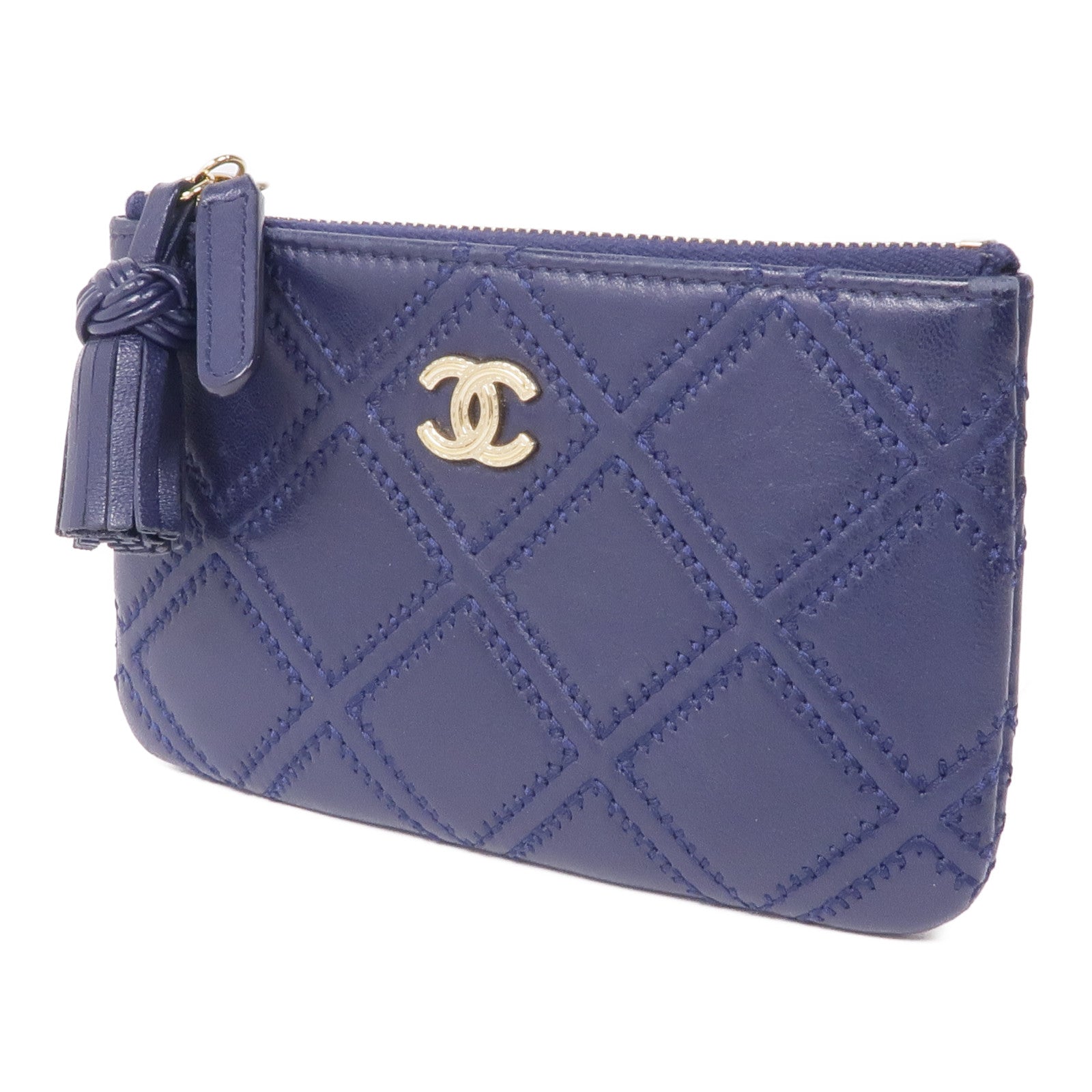 CHANEL 牛皮皮革Coin/Card Case金扣零錢包/卡片套