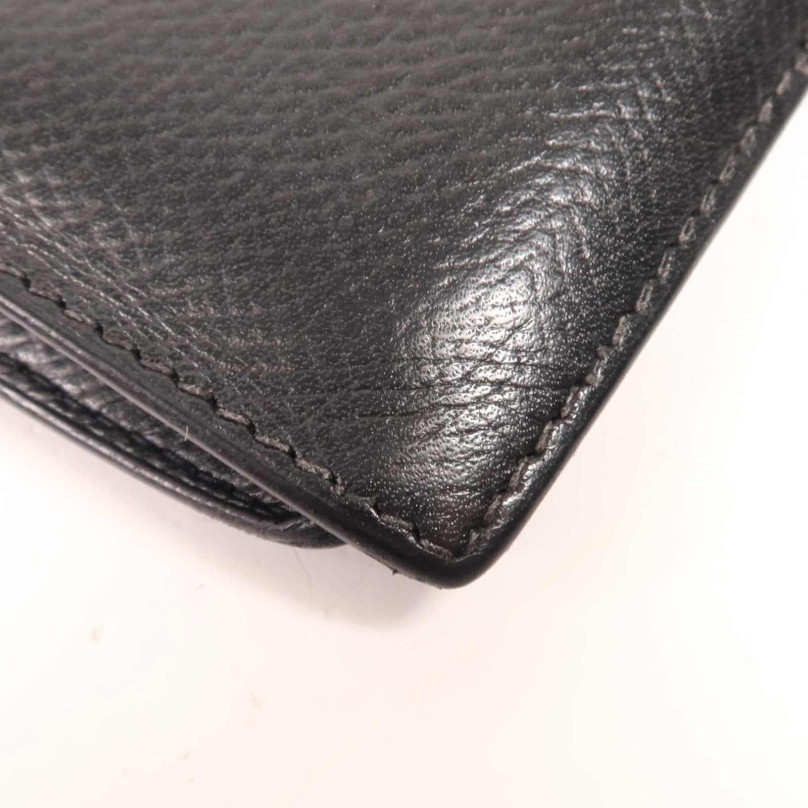 HERMES Epsom皮革Bearn Wallet金扣長錢包Noir