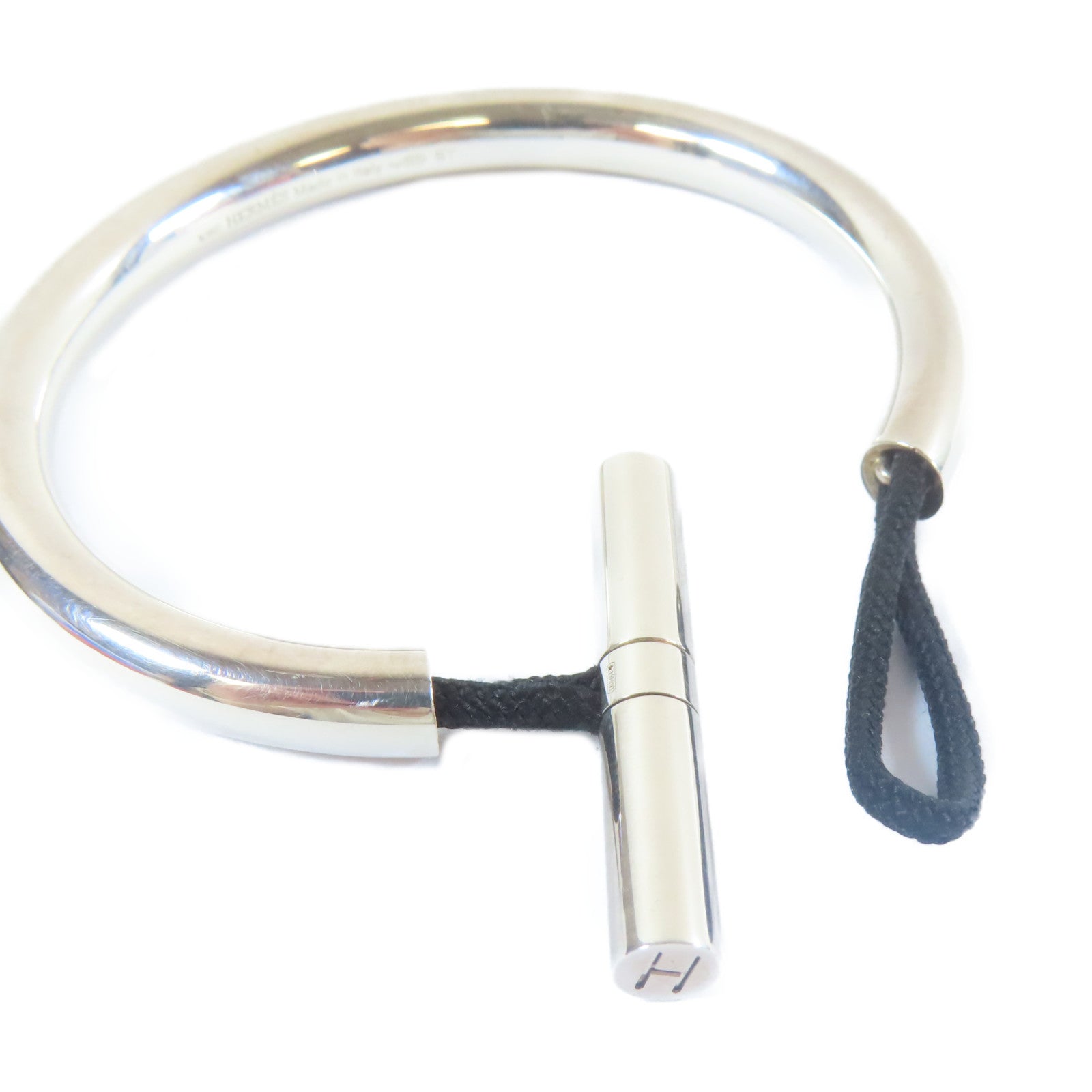 HERMES 【激減優惠】925純銀Cord Bracelet手鐲#16.25cm