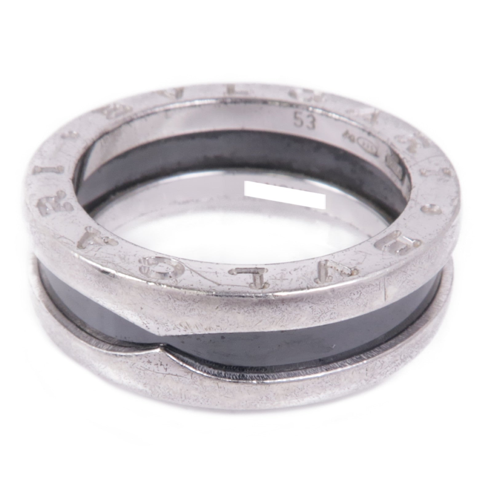 BVLGARI 925純銀/陶瓷B-zero 1 Save The Children Ring戒指Bvlgari#53/US#6