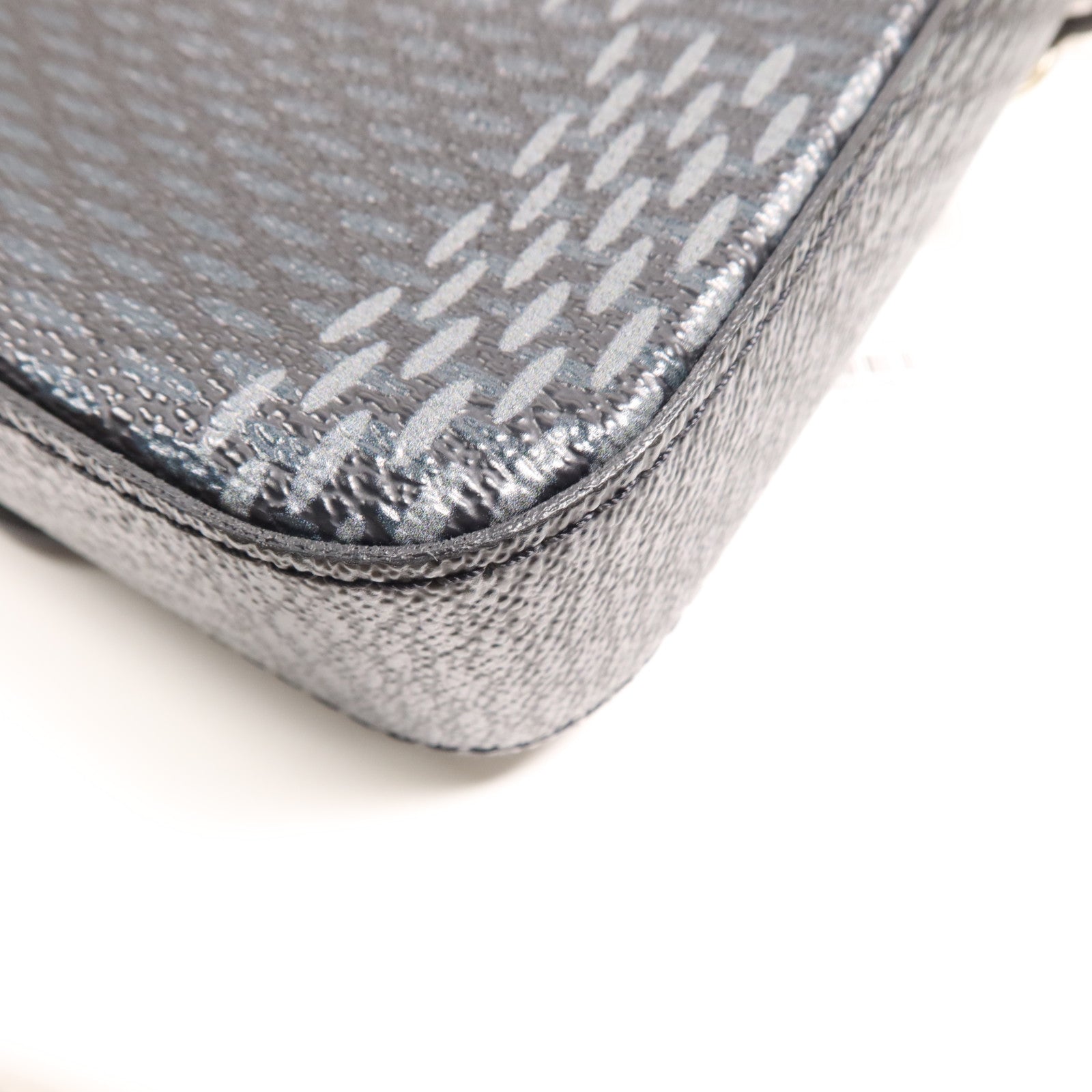 LOUIS VUITTON Damier Graphite Trio Messenger銀扣肩背袋