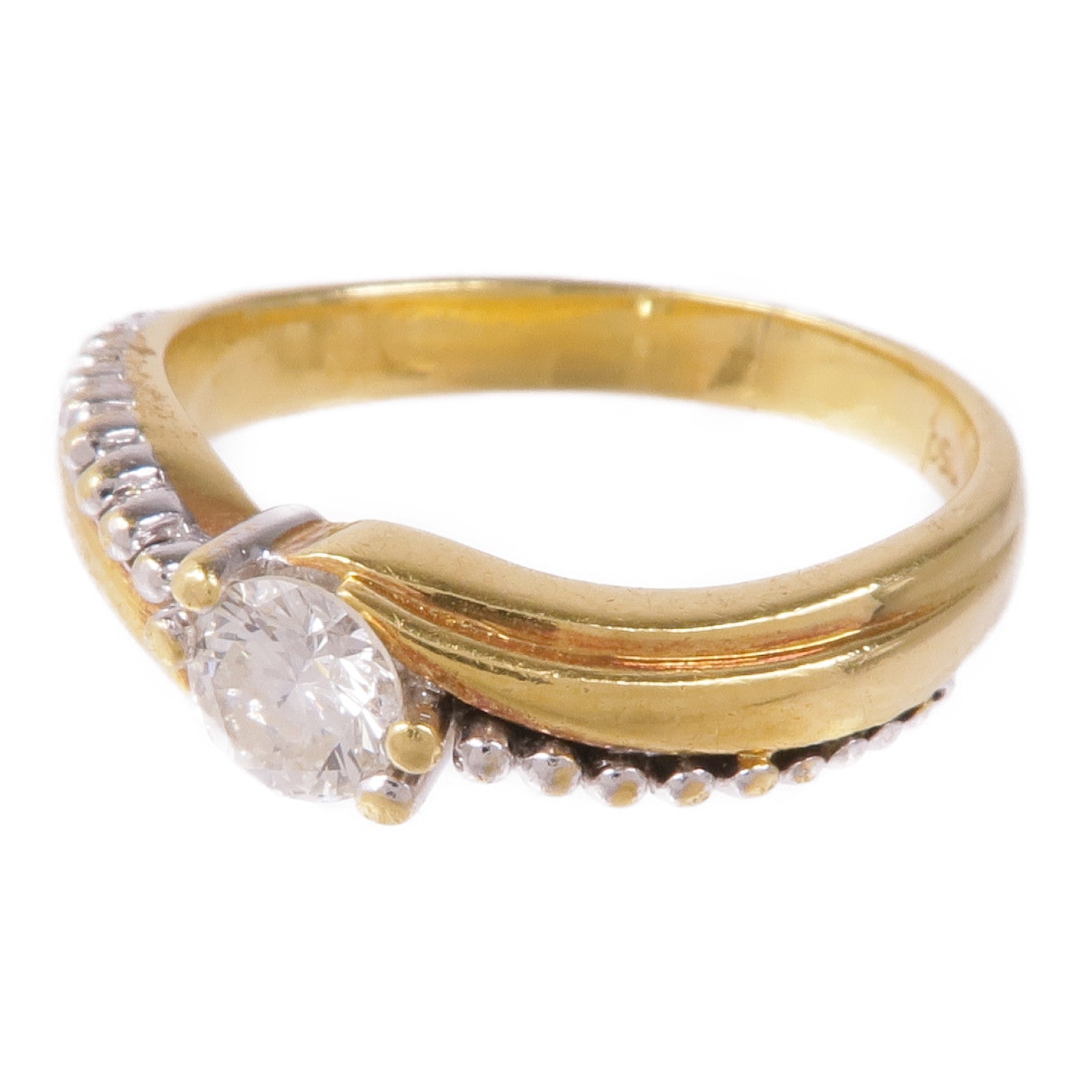 JEWELRY 【激減優惠】18K黄金Diamond Ring鑽石戒指US#7