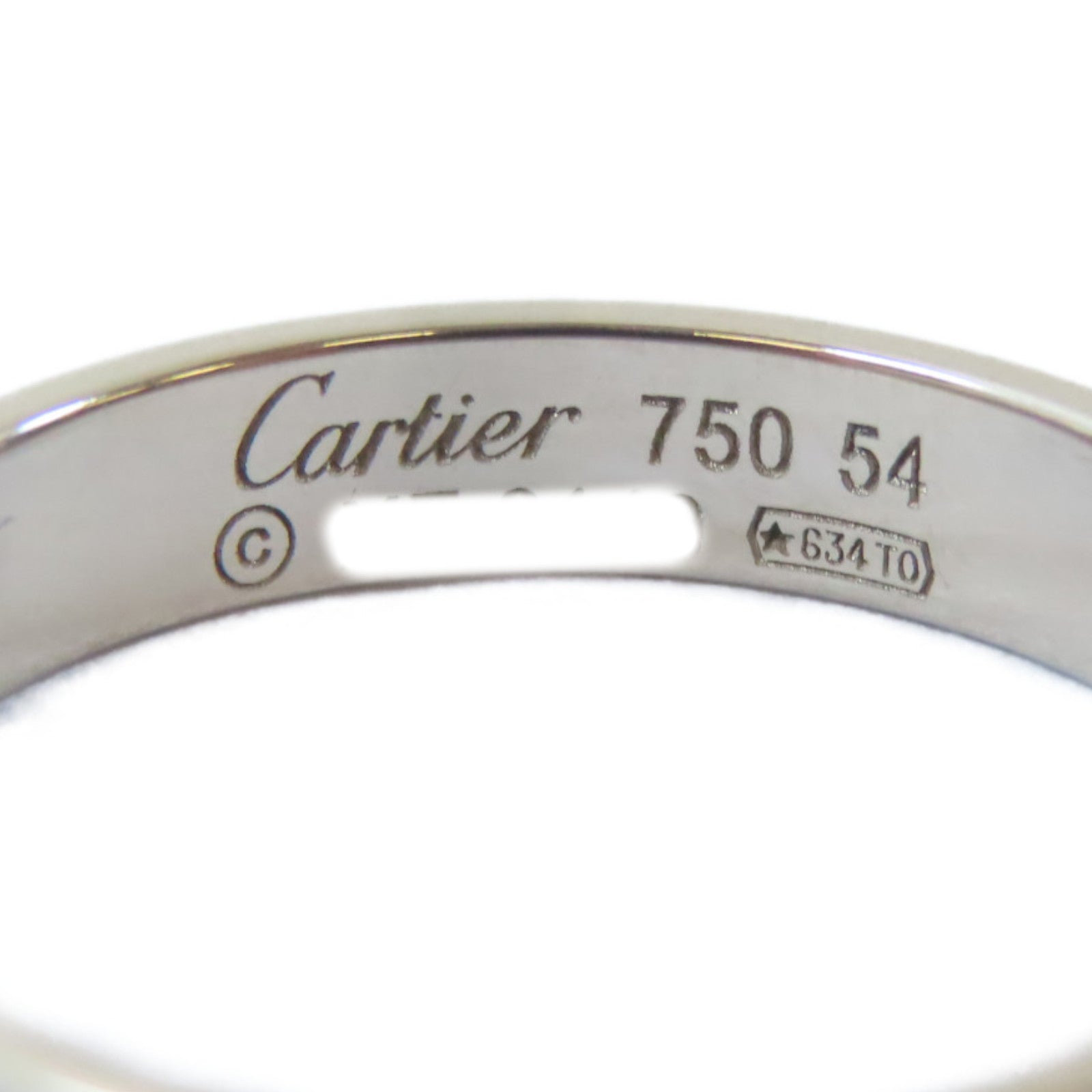 CARTIER 18K白金Mini Love Ring戒指Cartier#54/US#6.75