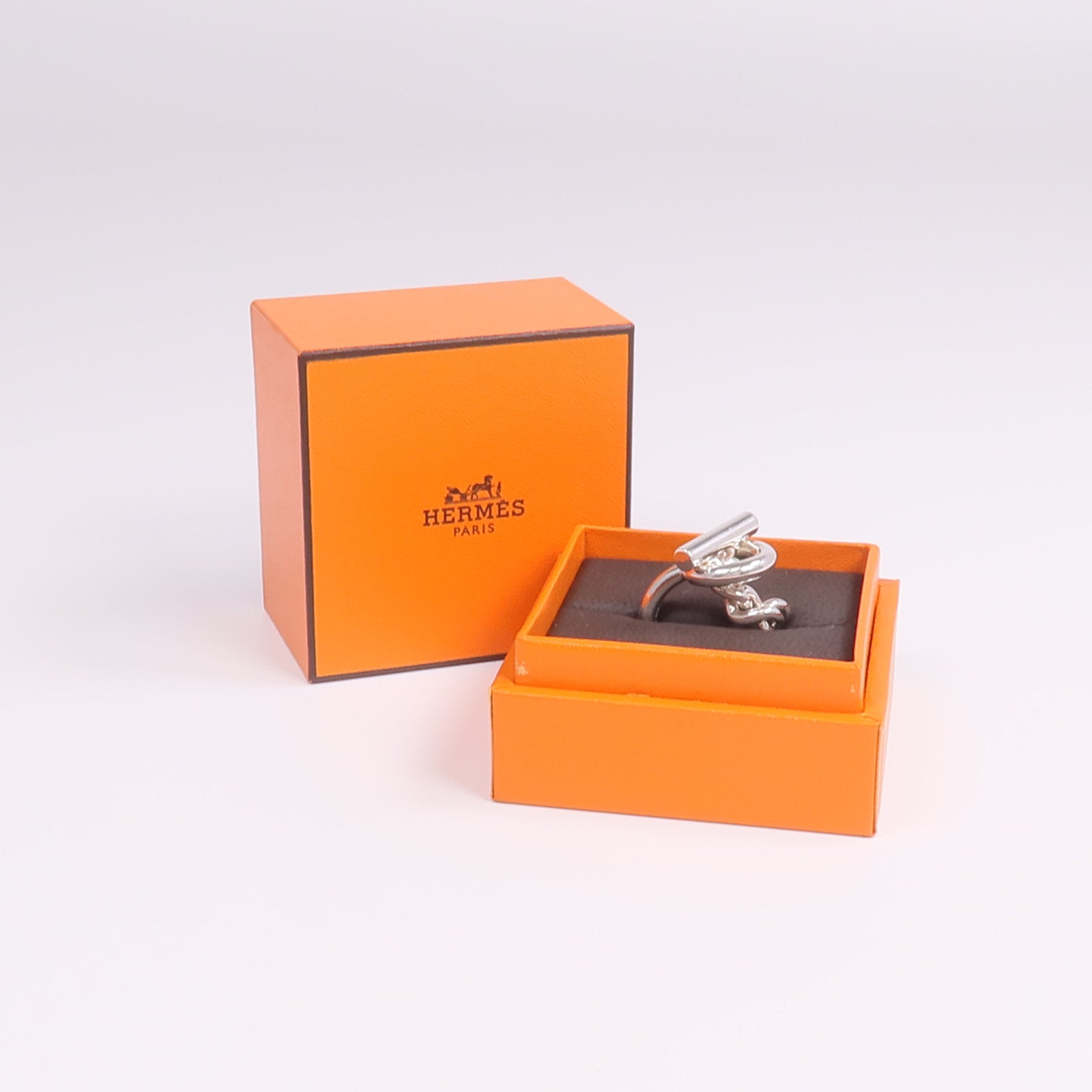 HERMES 925純銀Croisette Ring戒指Hermes#59US#8.75