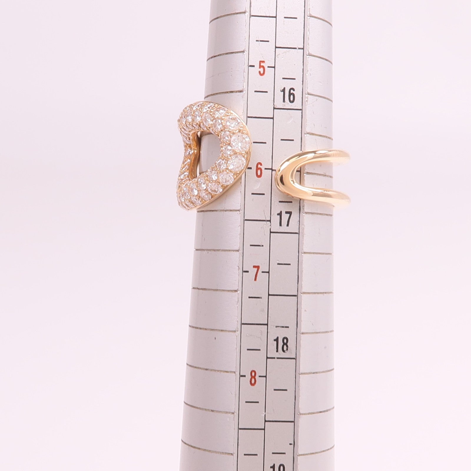 HERMES 18K玫瑰金Chaine d'ancre Punk Ring鑽石戒指