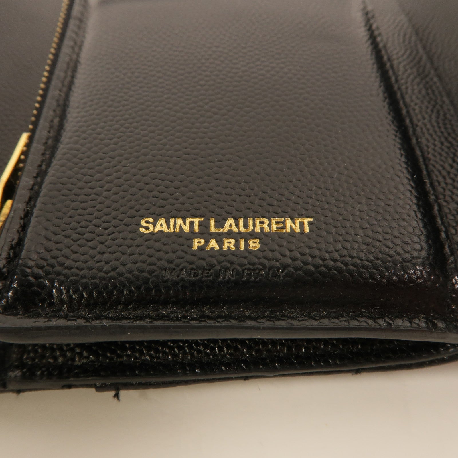 SAINT LAURENT 牛皮皮革Cassandre Matelasse Compact錢包