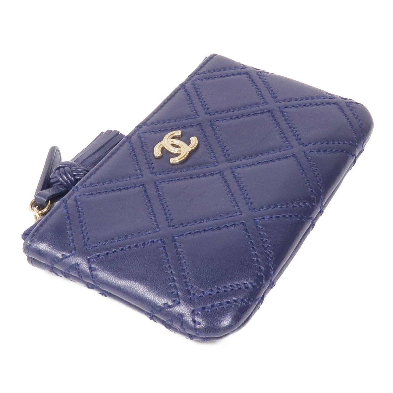 CHANEL 牛皮皮革Coin/Card Case金扣零錢包/卡片套