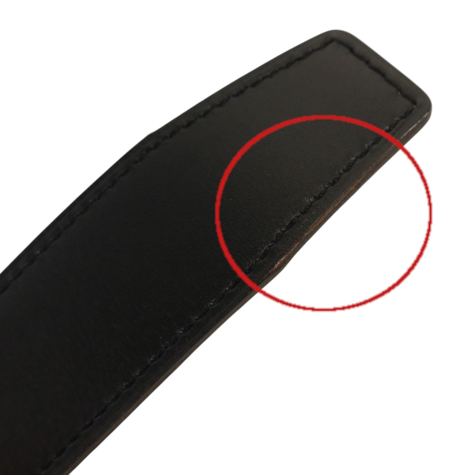 HERMES Box皮革/Togo皮革Quentin Reversible Belt 95cm銀扣皮帶Noir/Gold