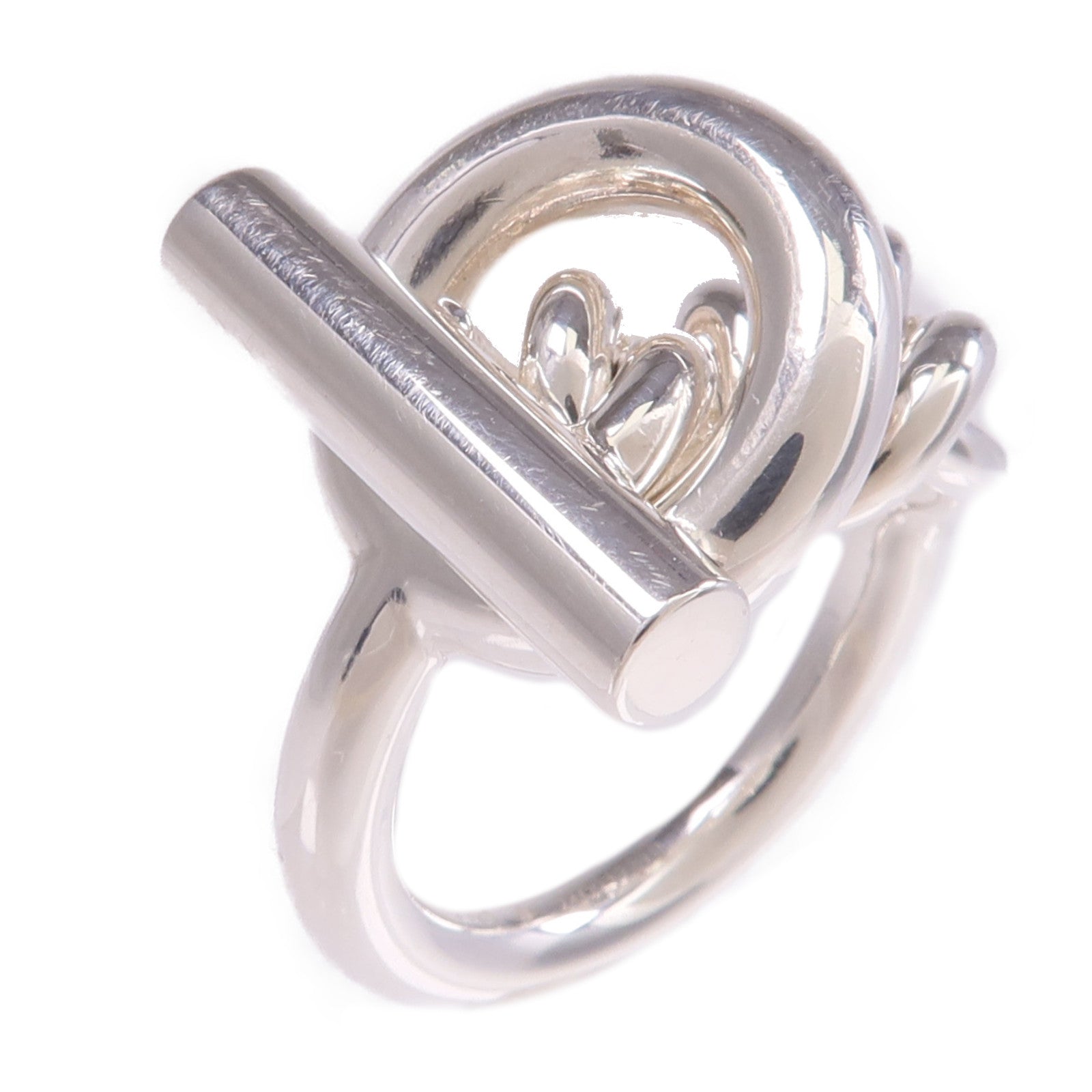 HERMES 925純銀Croisette Ring戒指Hermes#59US#8.75