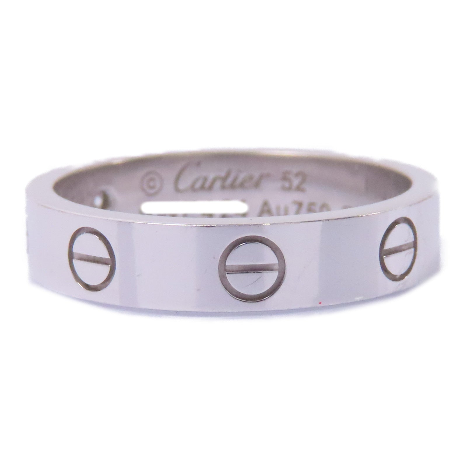 CARTIER 18K白金Love Ring戒指Cartier#52/US#6.25