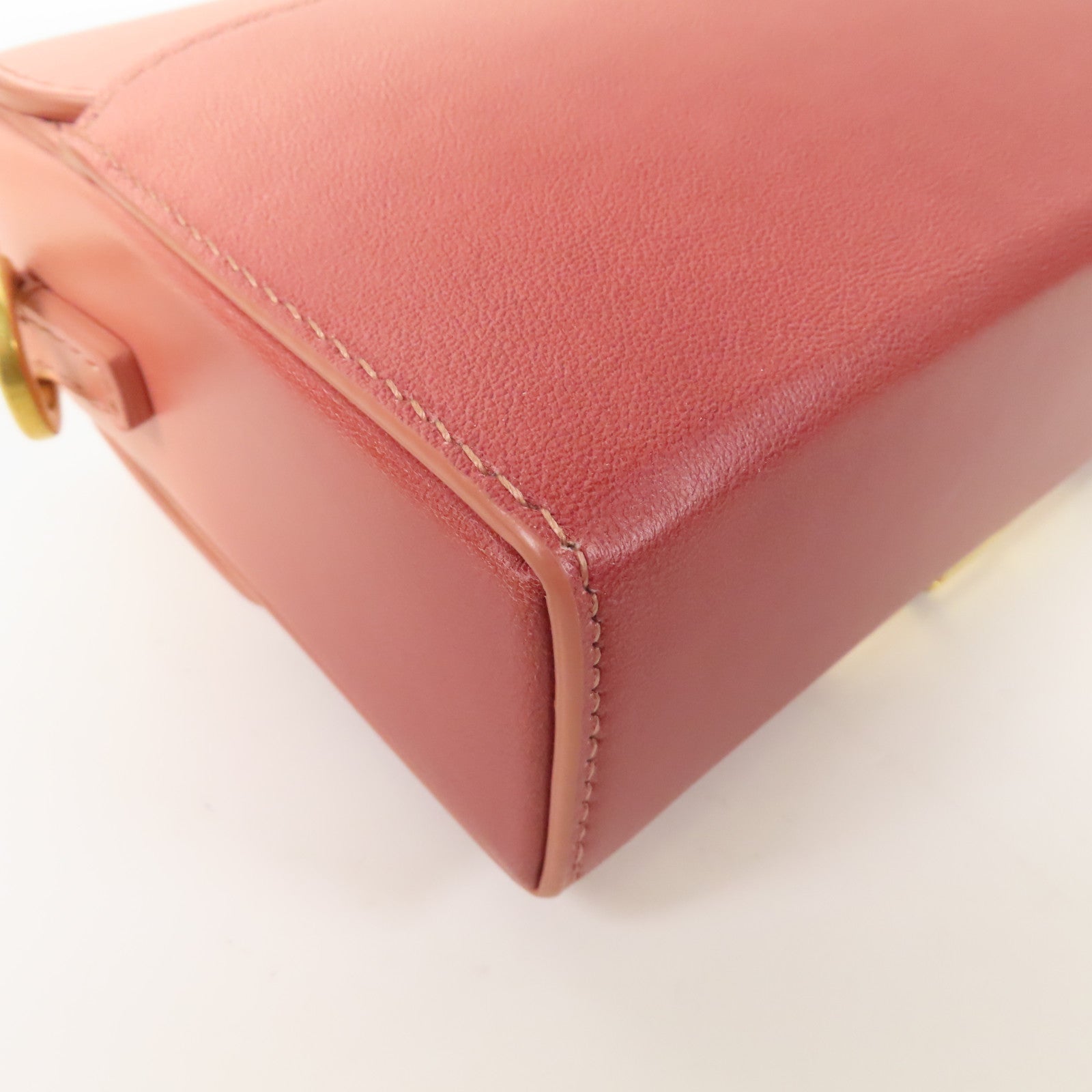 Dior 牛皮皮革Shoulder Bag金扣肩背袋粉紅色