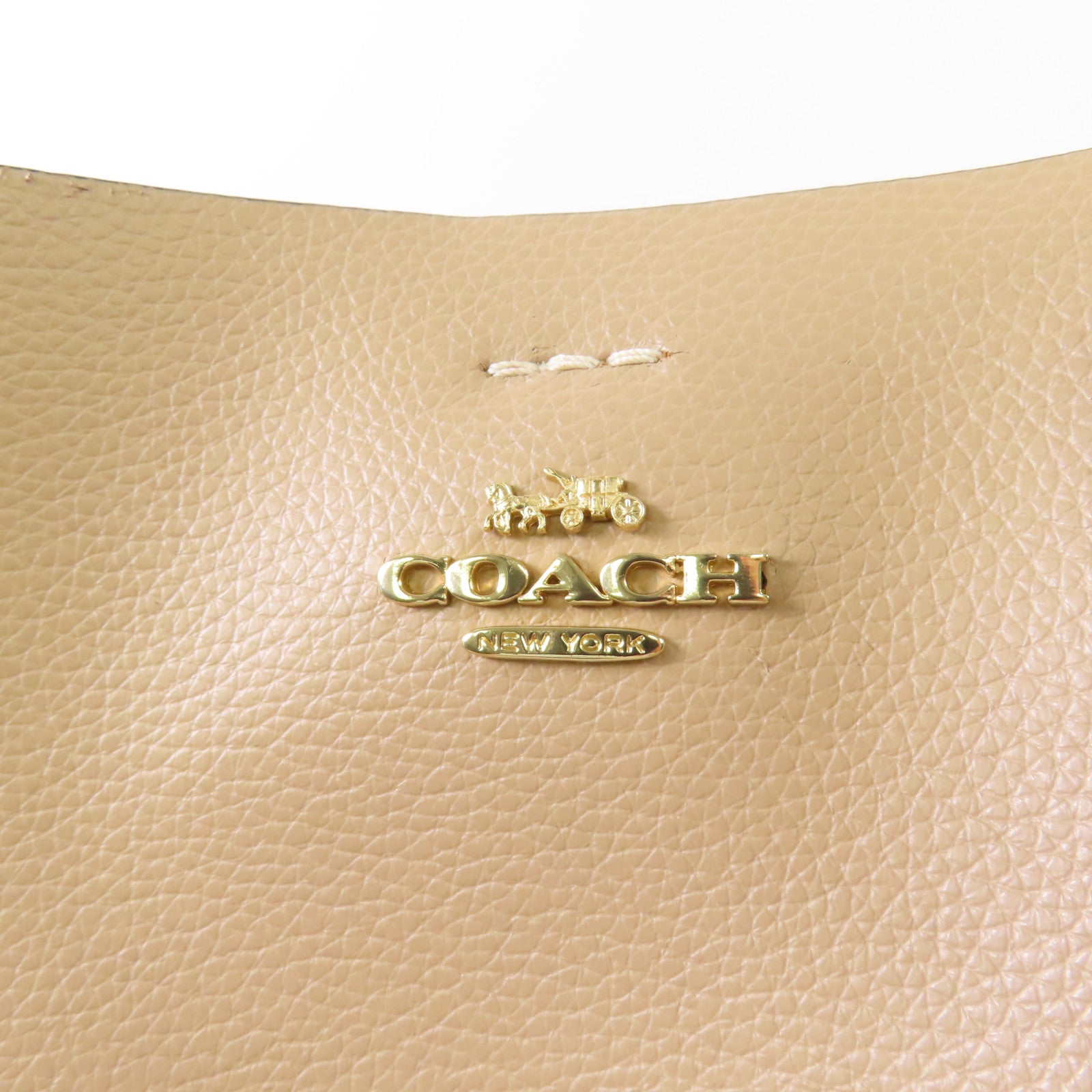 COACH 皮革Shoulder Bag金扣肩背袋