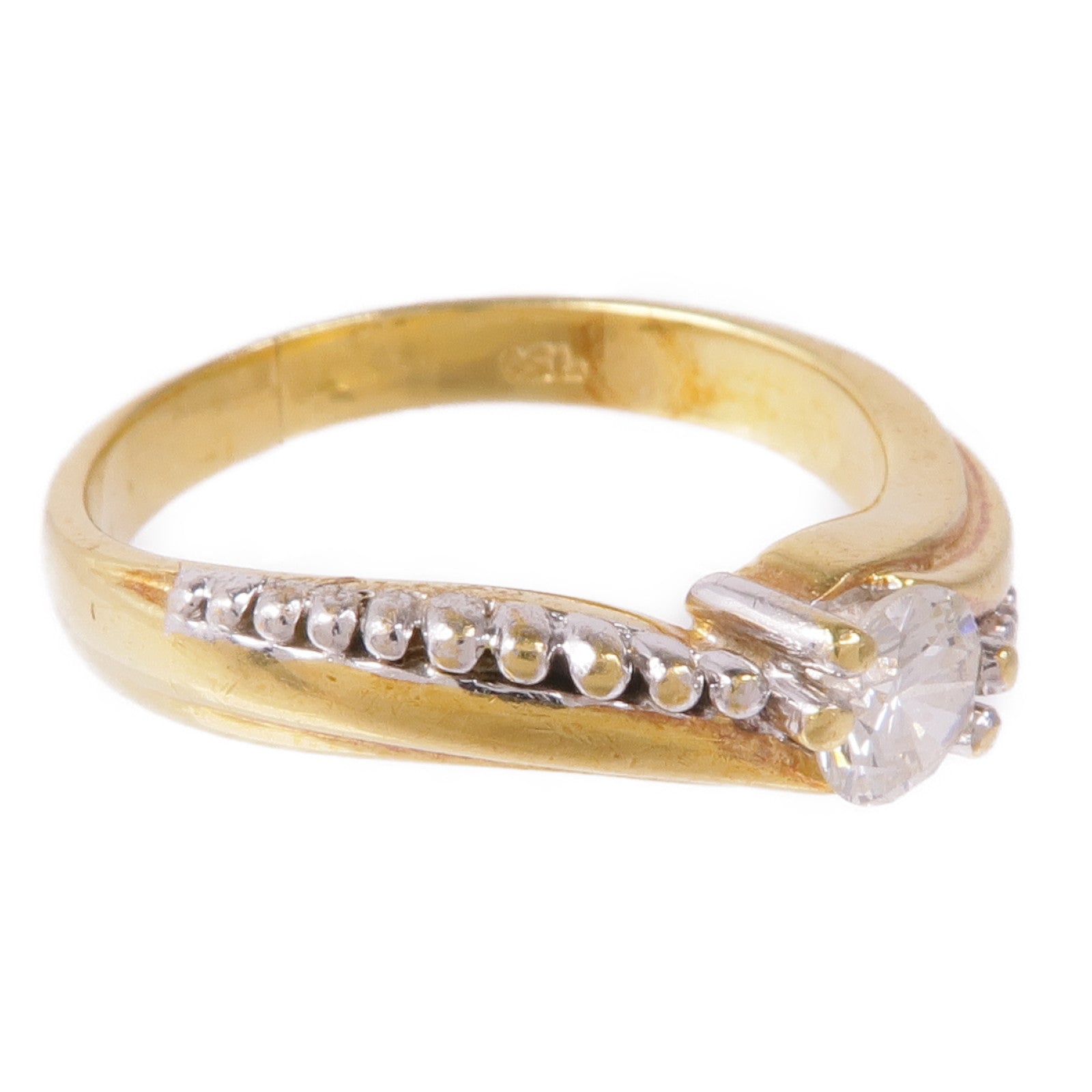 JEWELRY 【激減優惠】18K黄金Diamond Ring鑽石戒指US#7