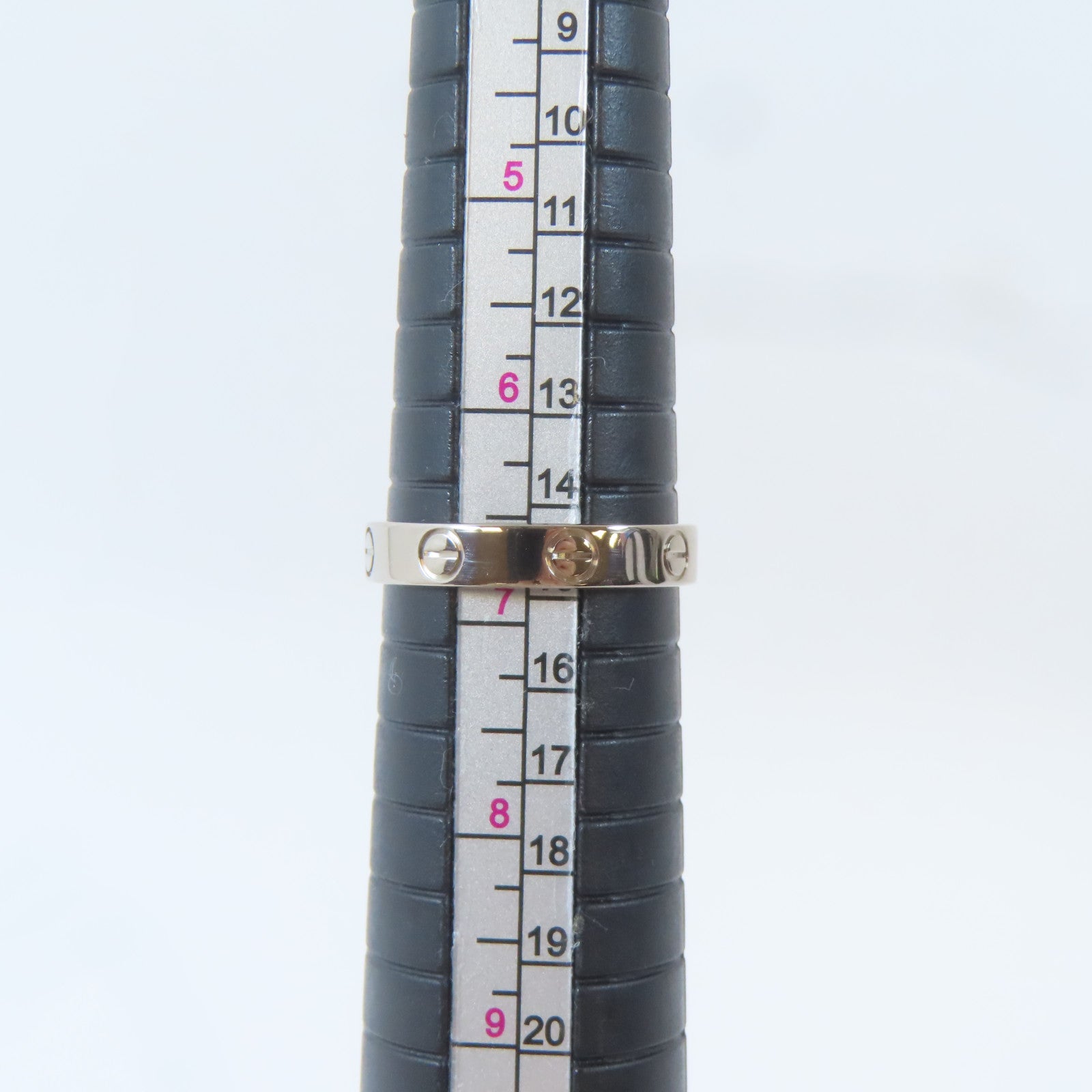 CARTIER 18K白金Mini Love Ring戒指Cartier#54/US#6.75